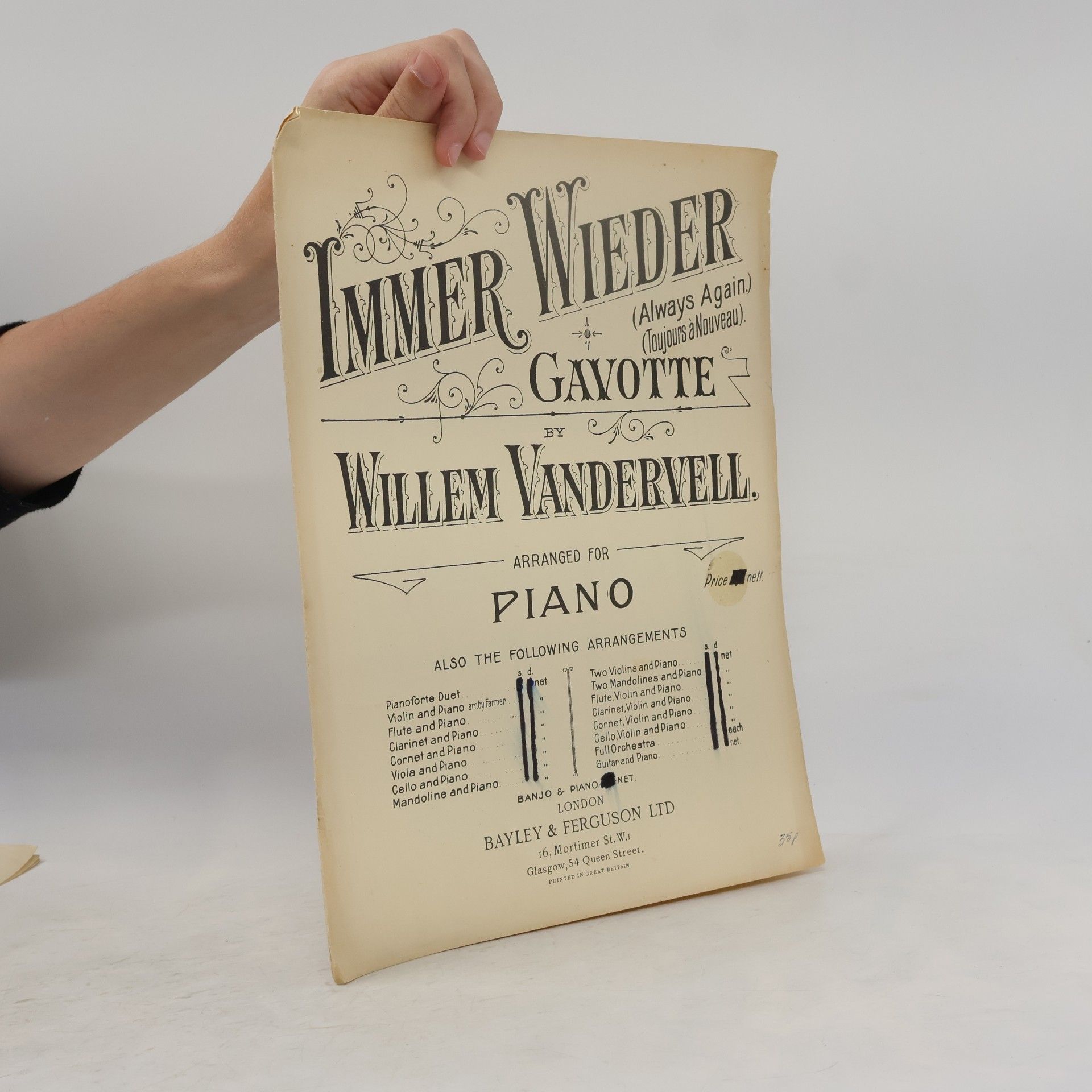 Willem Vandervell Immer wieder (Always Again)