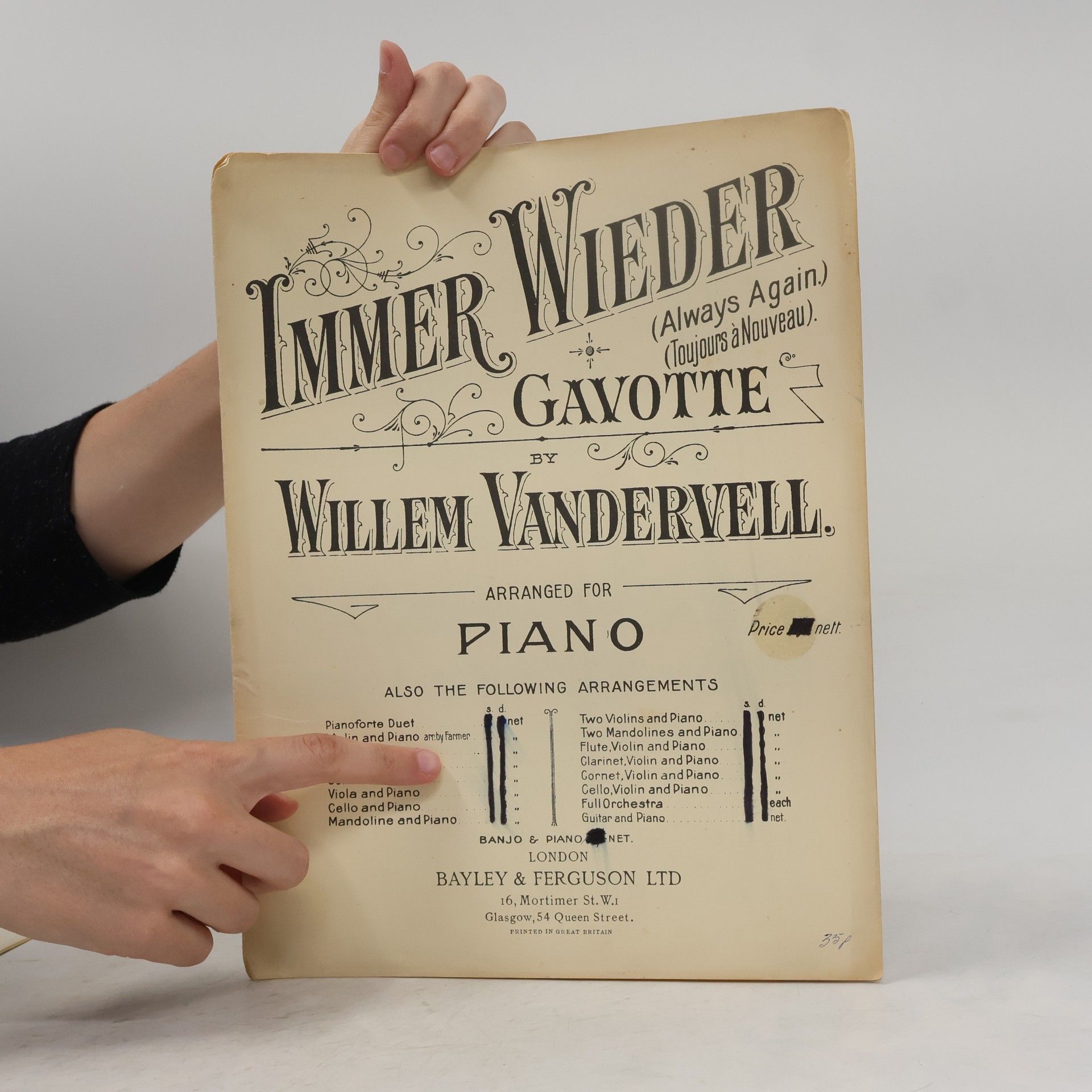 Willem Vandervell Immer wieder (Always Again)