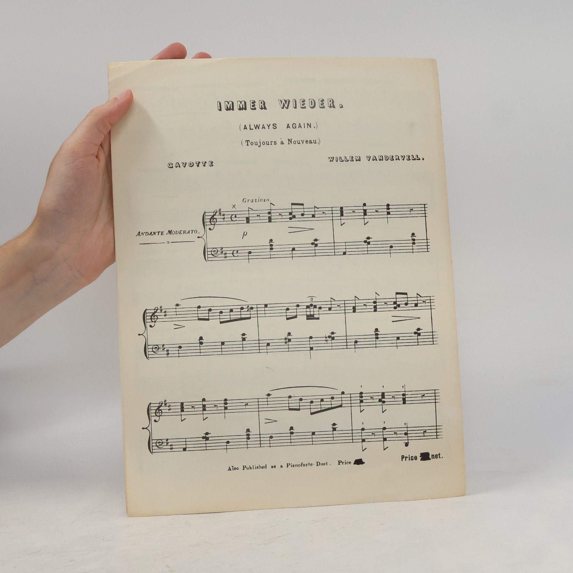Carl Reber Remembrance. Romance sans Paroles for pianoforte