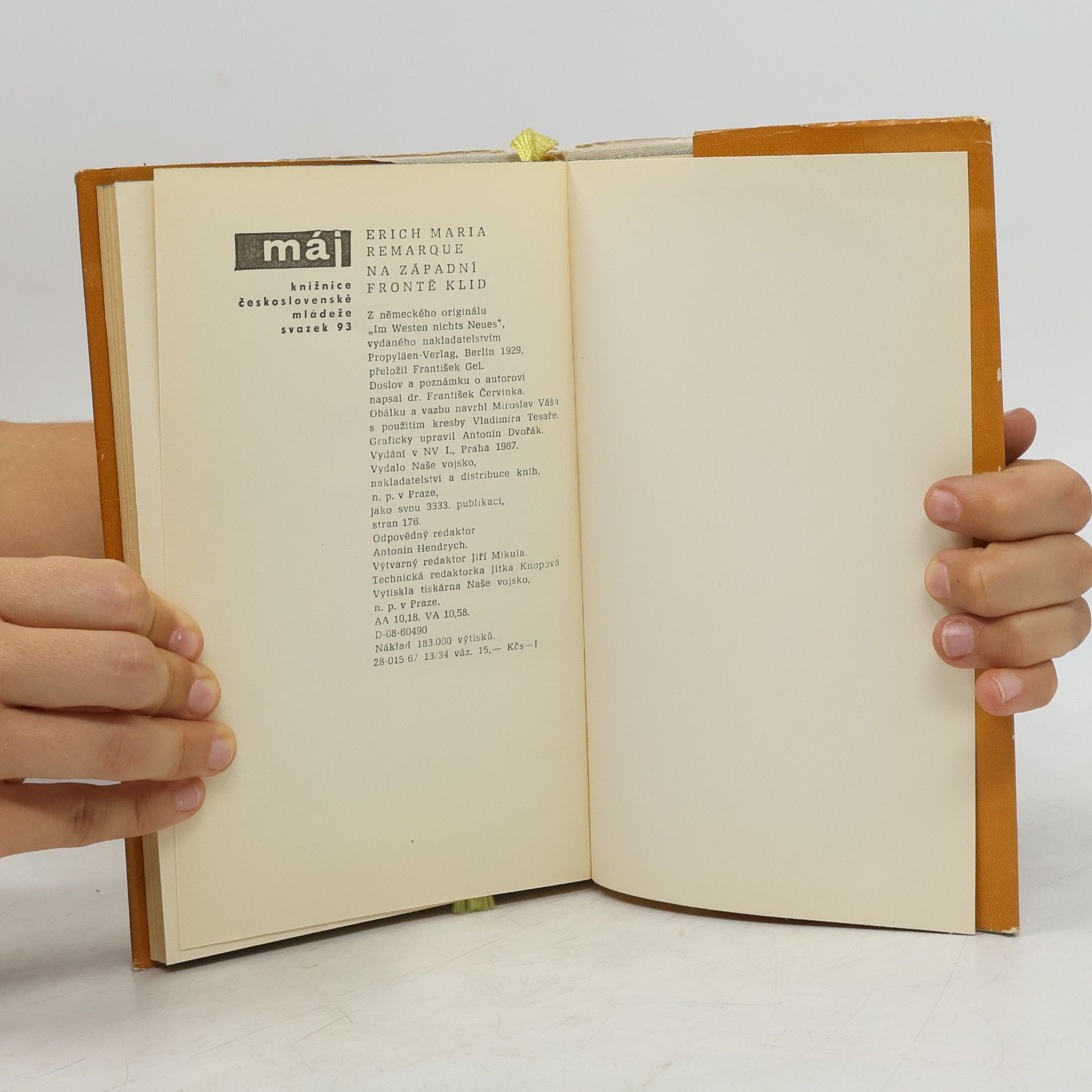 Erich Maria Remarque Na západní frontě klid