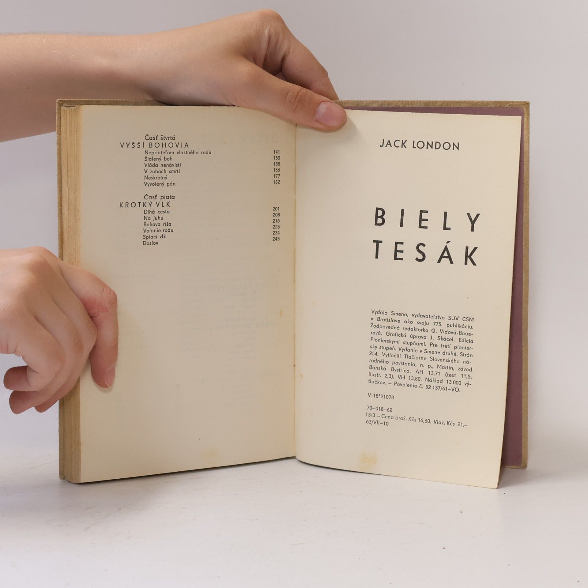 Jack London Biely tesák