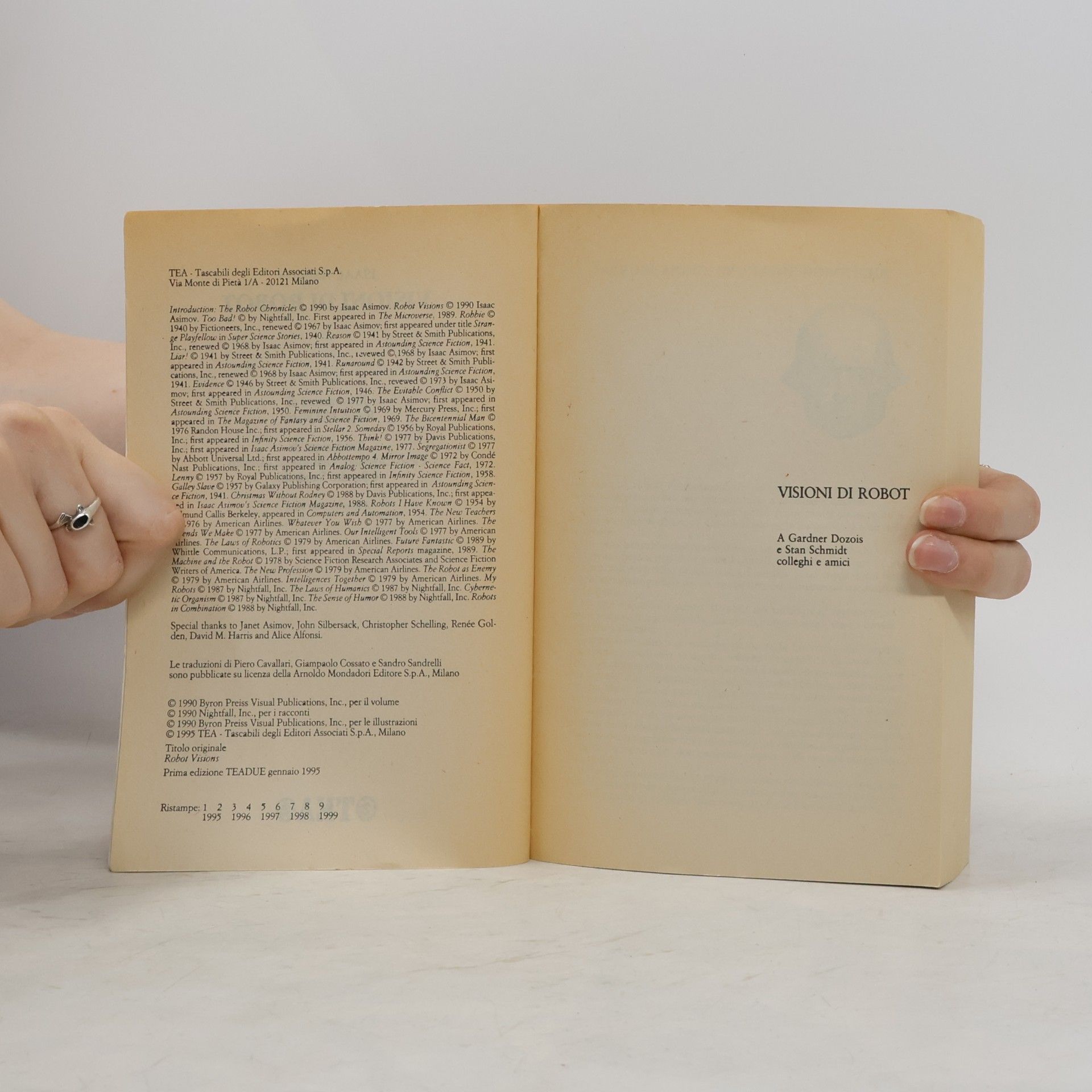 Isaac Asimov Teadue: Visioni di robot