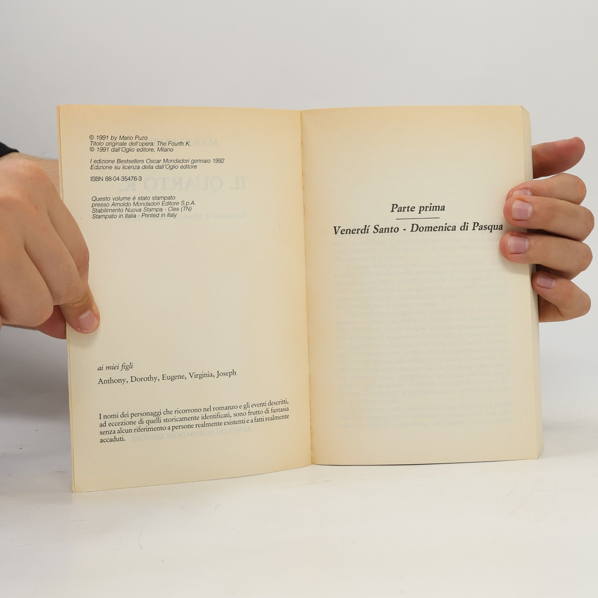 Mario Puzo Oscar bestsellers - 235: Il quarto K