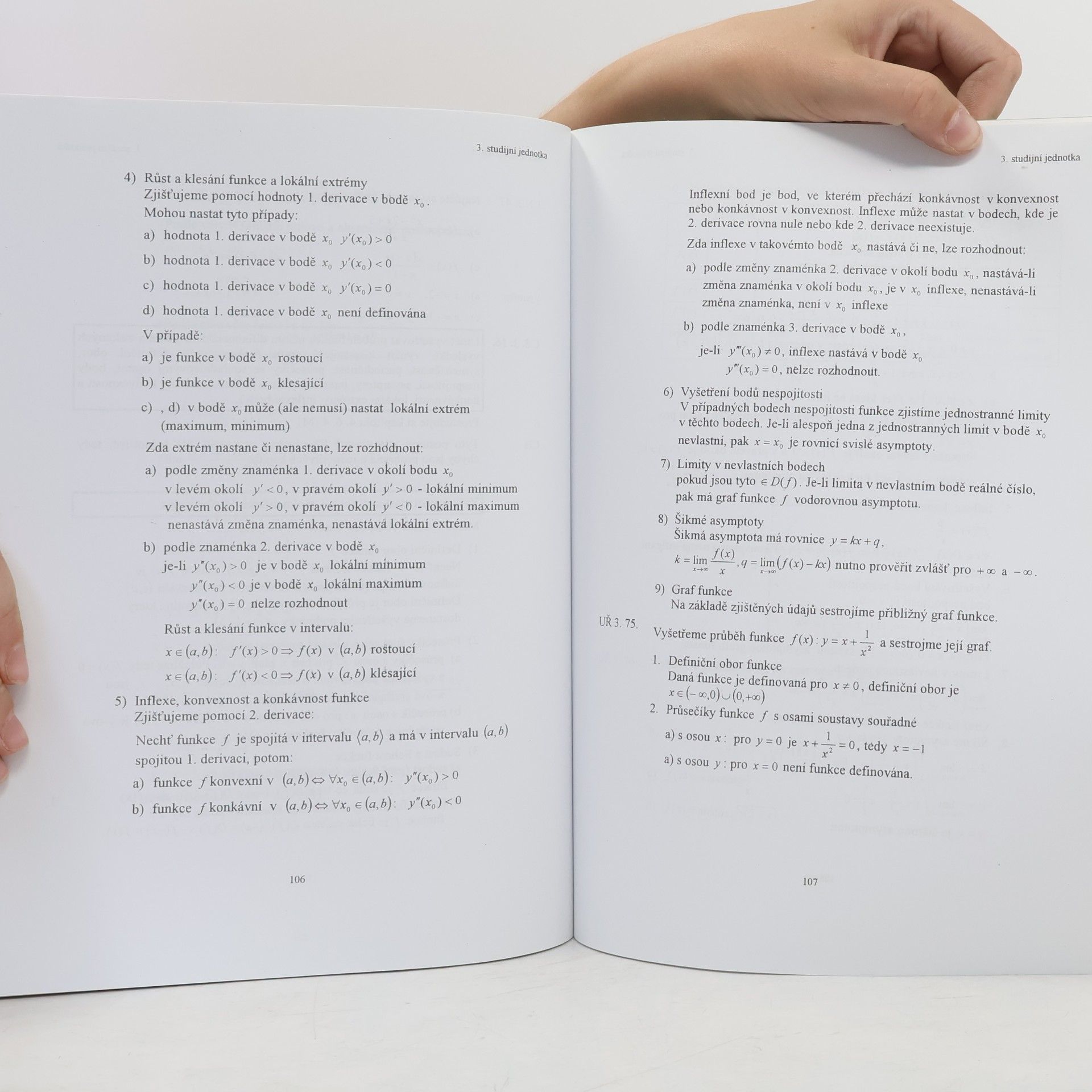 Otakar Prachař Průvodce předmětem matematika I. (Druhá část), Úlohy z diferenciálního a integrálního počtu funkcí jedné reálné proměnné