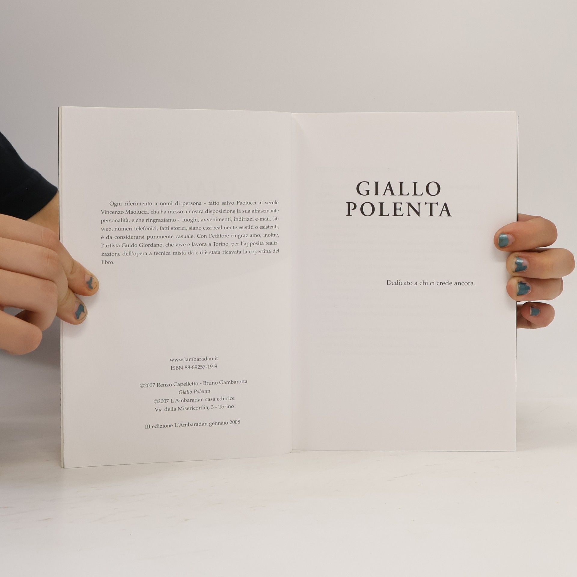 Gambarotta Bruno Giallo polenta. Misteri sulla neve