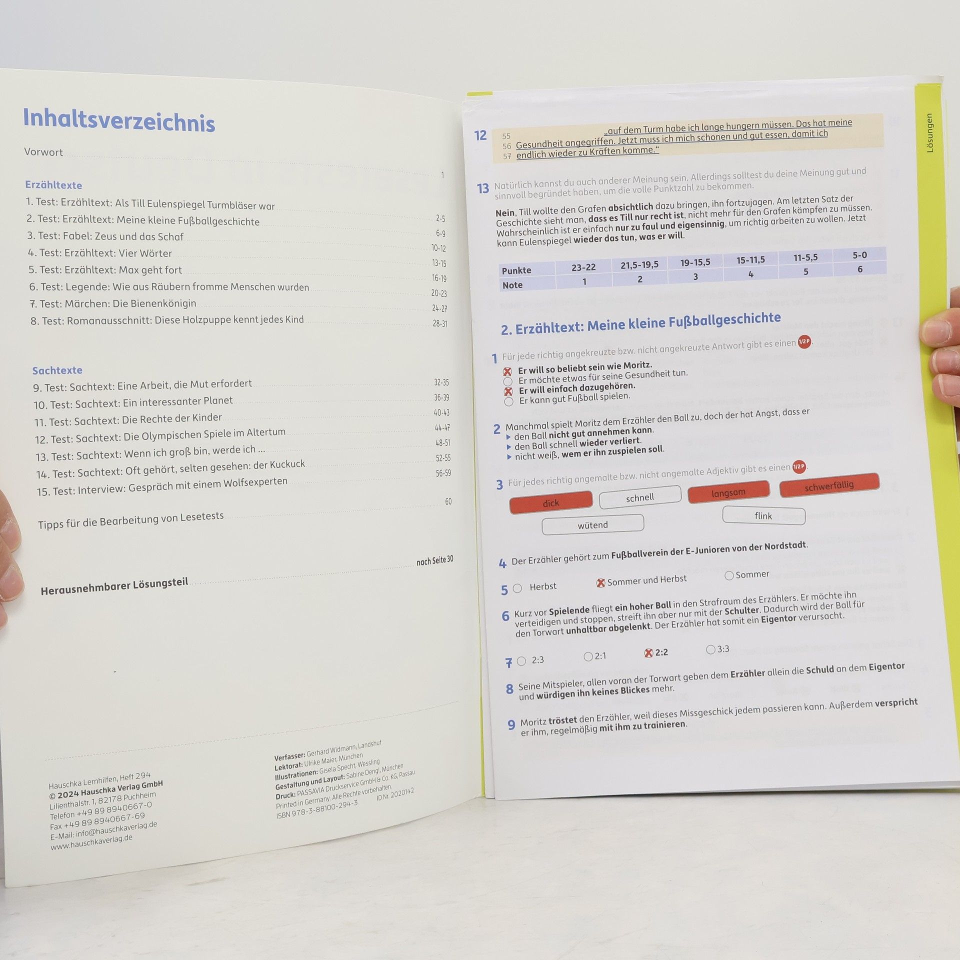 Gerhard Widmann Lesetests in Deutsch - Lernzielkontrollen 4. Klasse