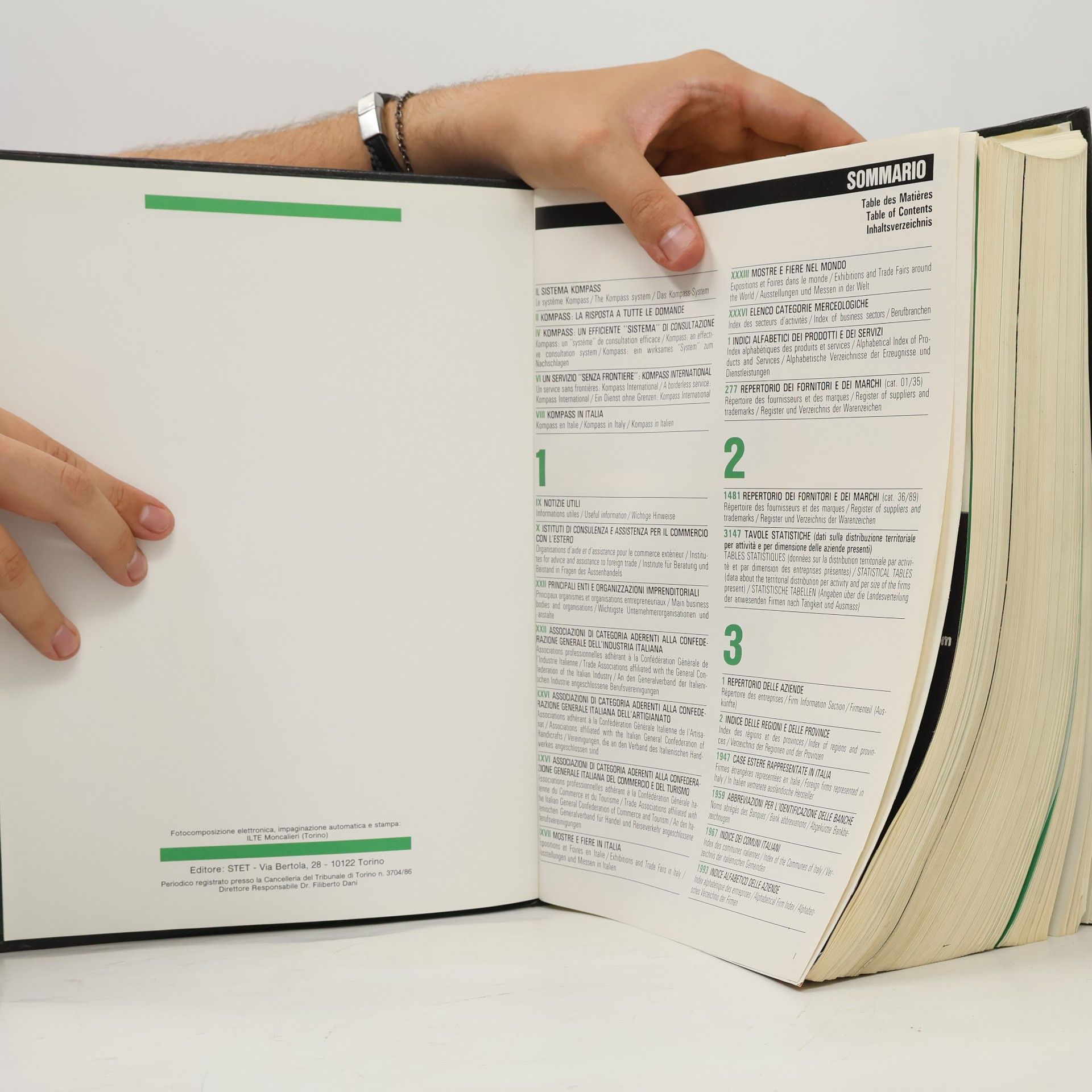 Collectif d'auteurs Kompass Italia 1989. Volume 1-3