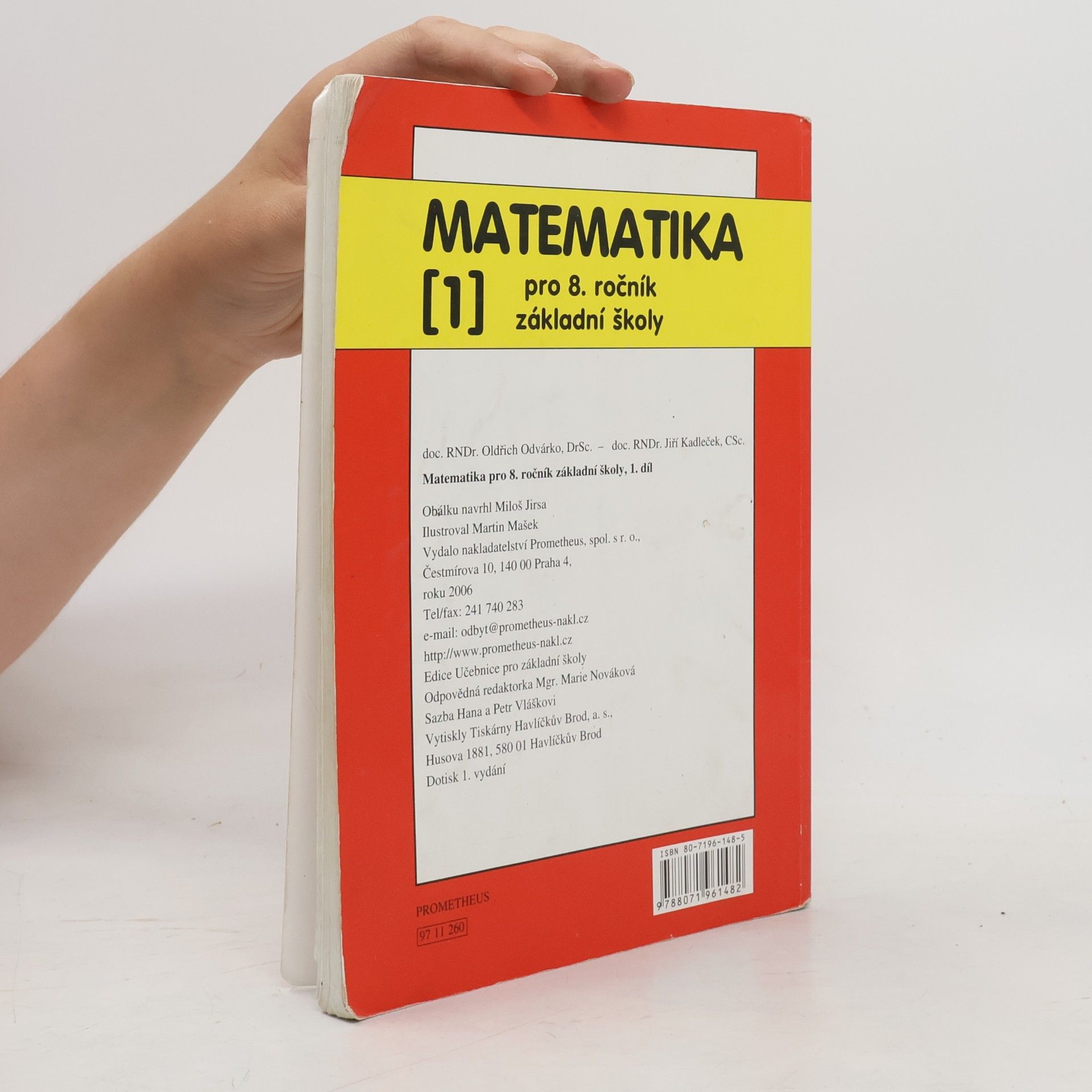 Oldřich Odvárko Matematika pro 8. ročník základní školy, 1. díl