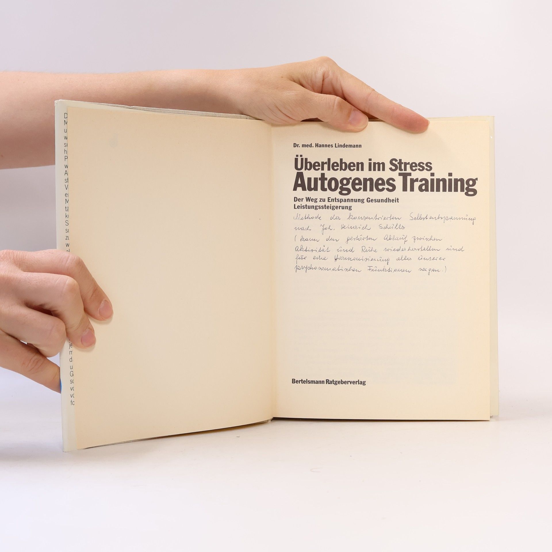Hannes Lindemann Autogenes Training