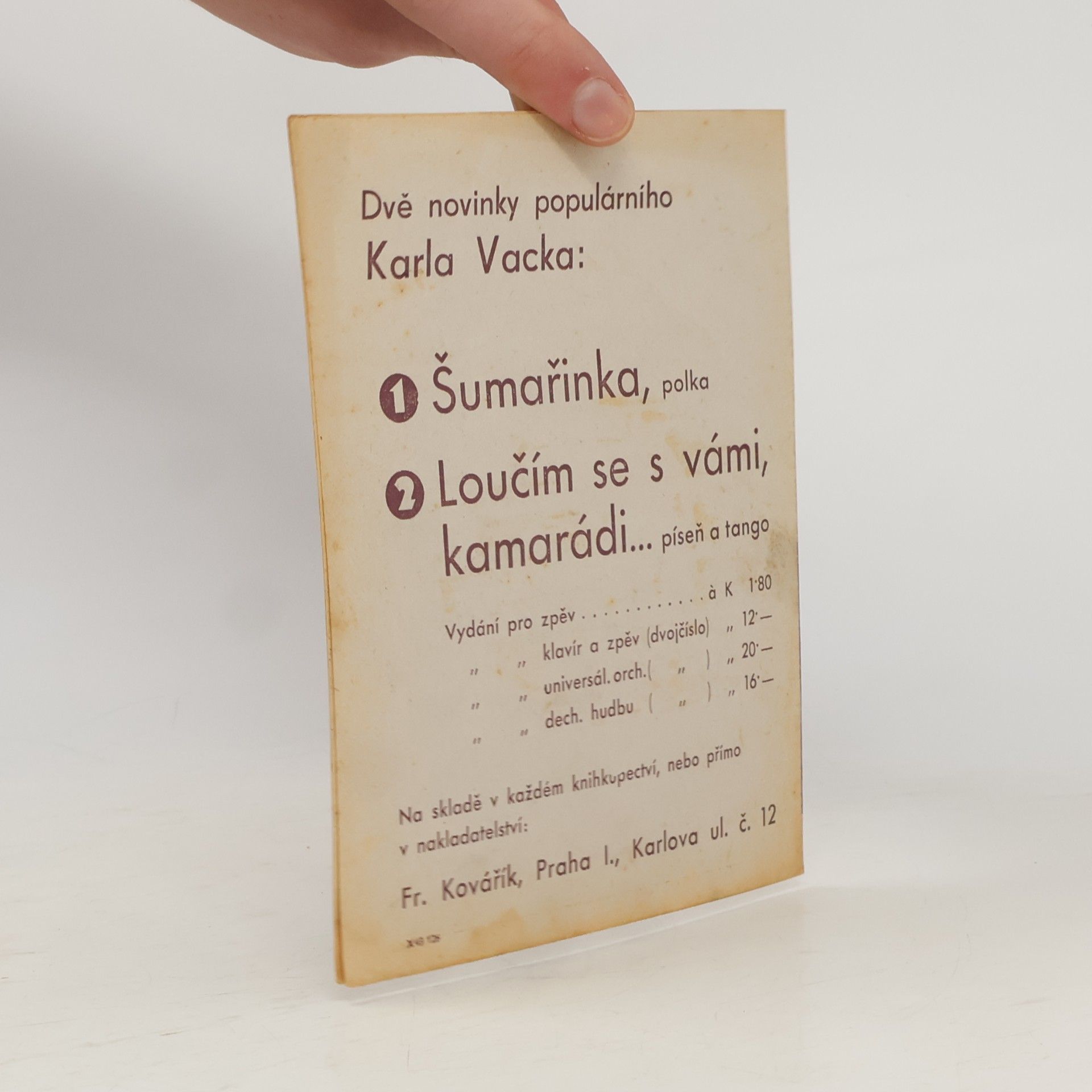 Jára Beneš Jaro je láska, podzim je loučení tango z hudební veselohry: Slon mezi porcelánem
