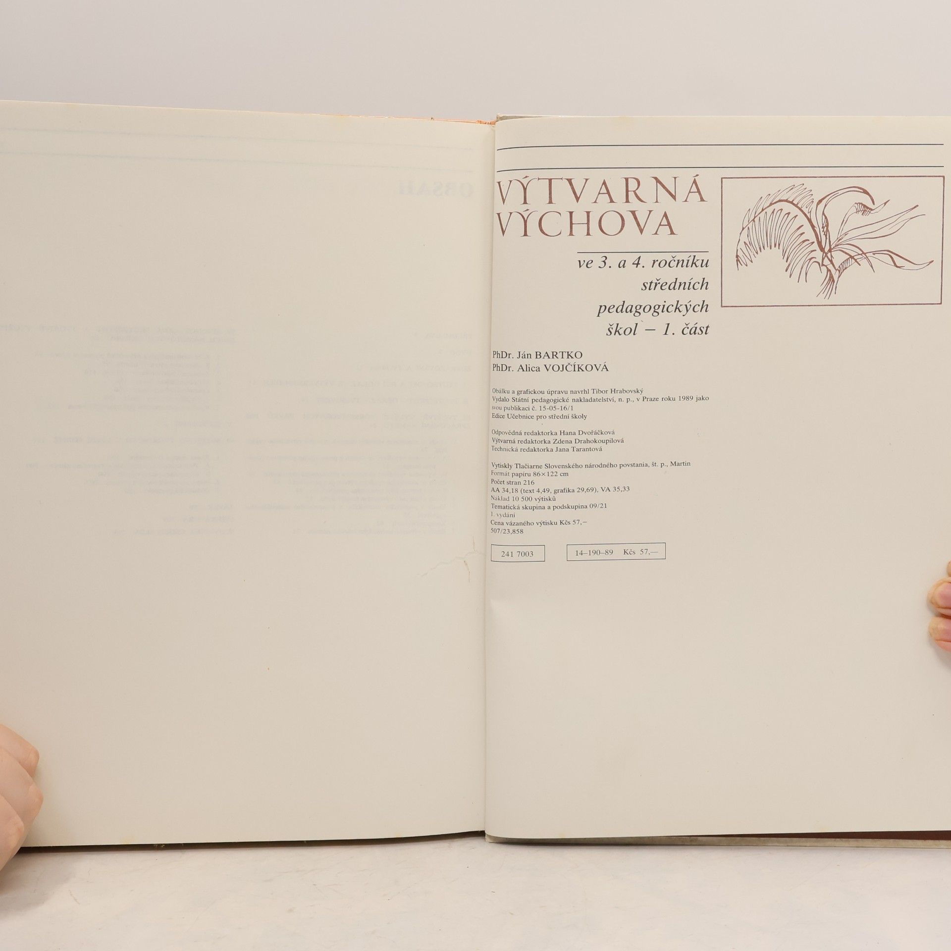 Ján Bartko Výtvarná výchova ve 3. a 4. ročníku středních pedagogických škol 1. část