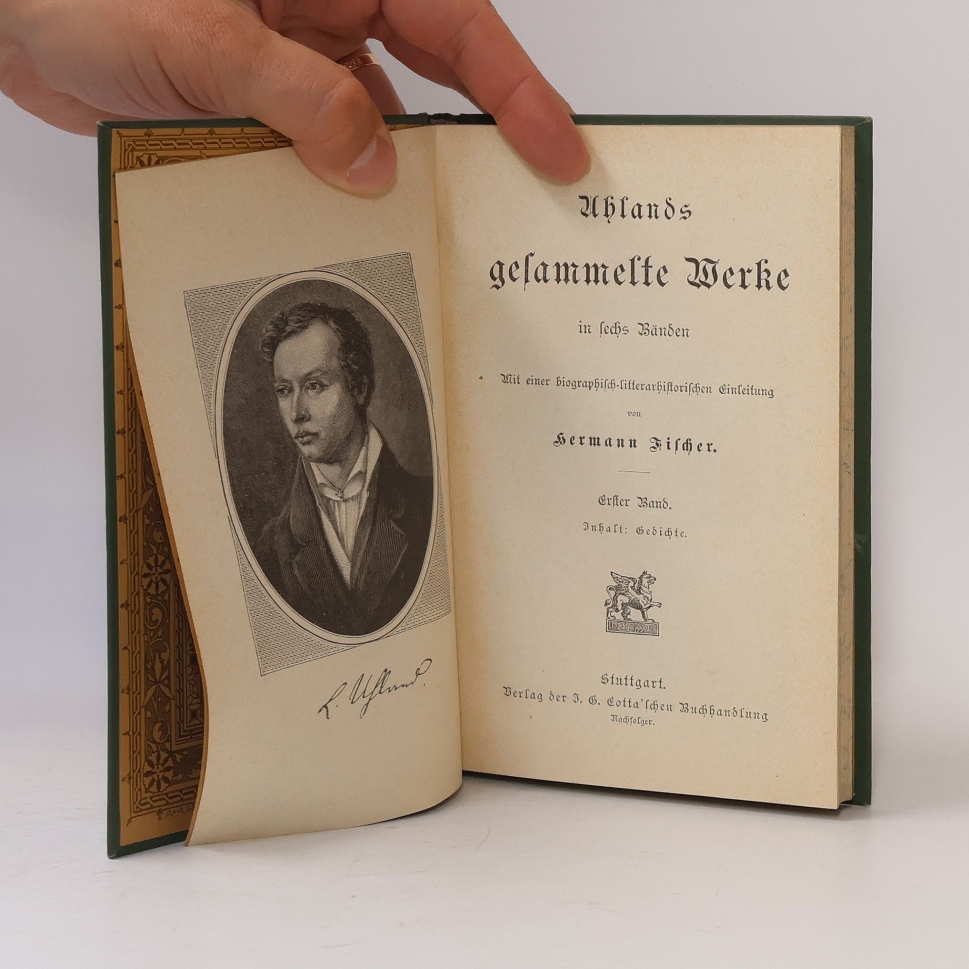 Hermann Fischer Uhlands gesammelte Werke in sechs Bänden 1