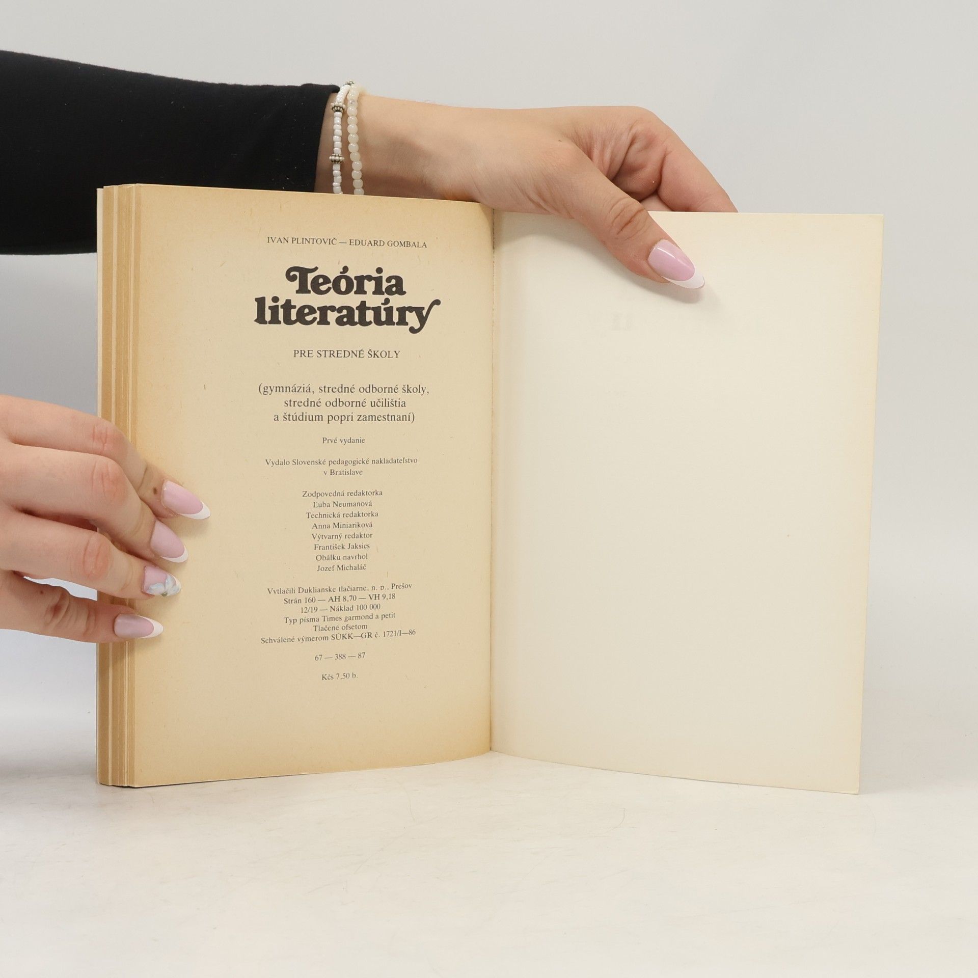 Ivan Plintovič Teória literatúry pre stredné školy