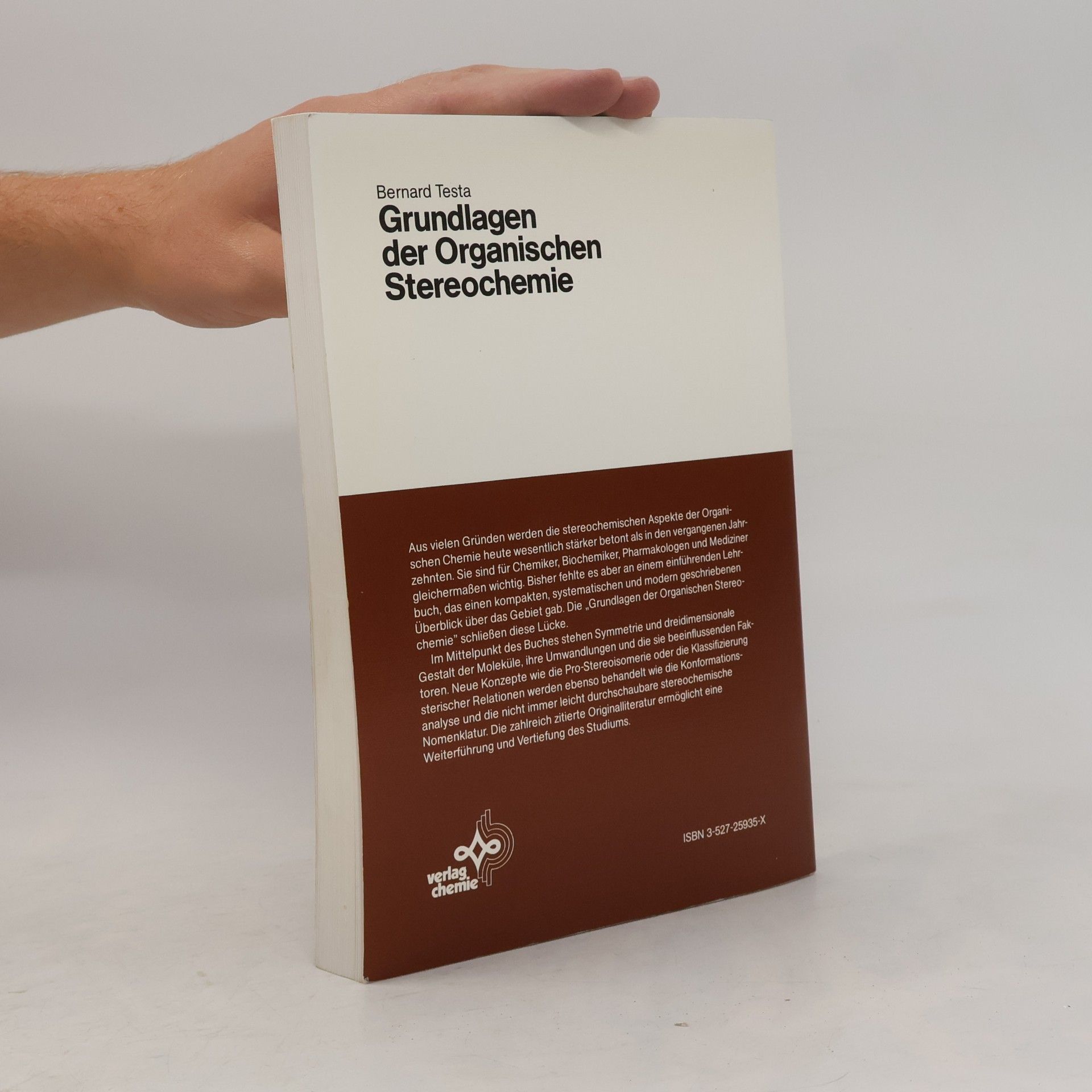 Bernard Testa Grundlagen der organischen Stereochemie