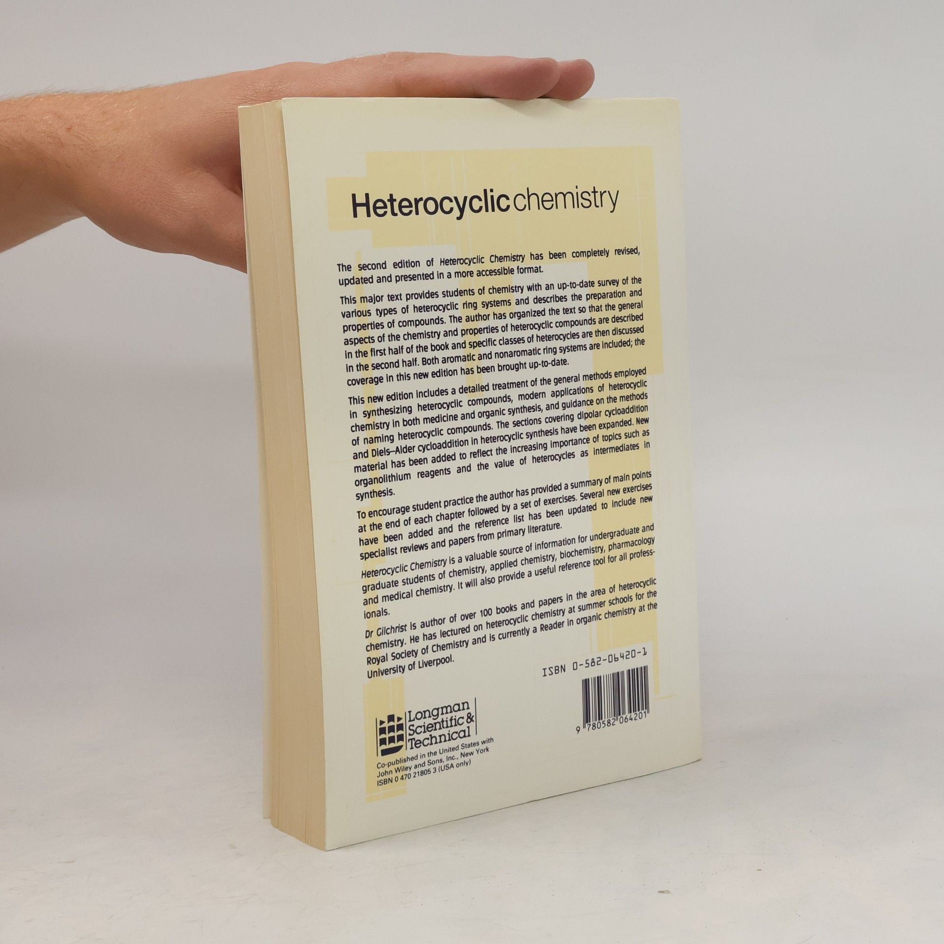 Thomas Lonsdale Gilchrist Heterocyclic Chemistry - 2nd Edition