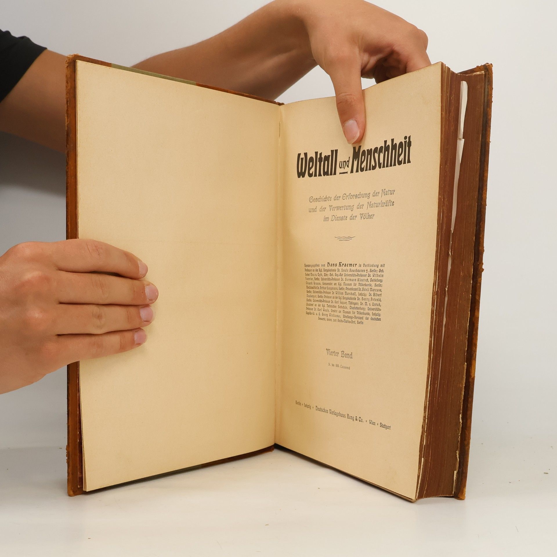 Hans Kraemer Weltall und Menschheit IV.