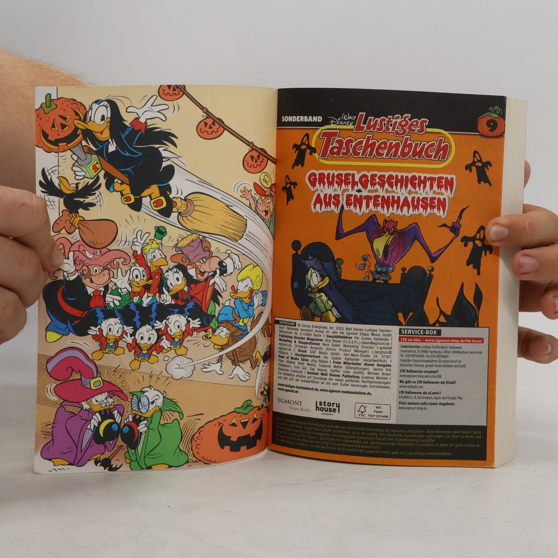 Walt Disney Lustiges Taschenbuch 9/2023. Gruselgeschichten. Halloween