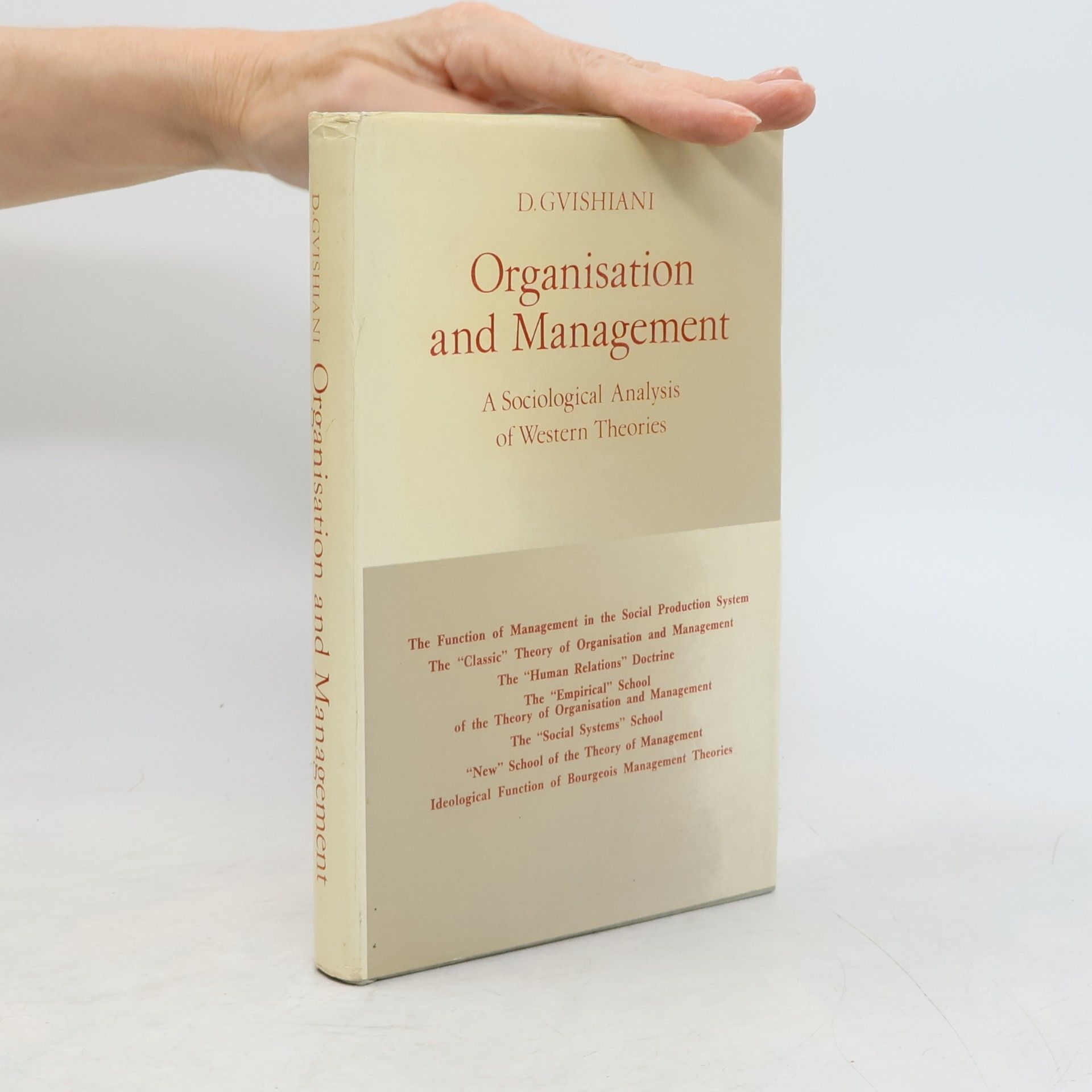 D. Gvishiani Organisation and Management