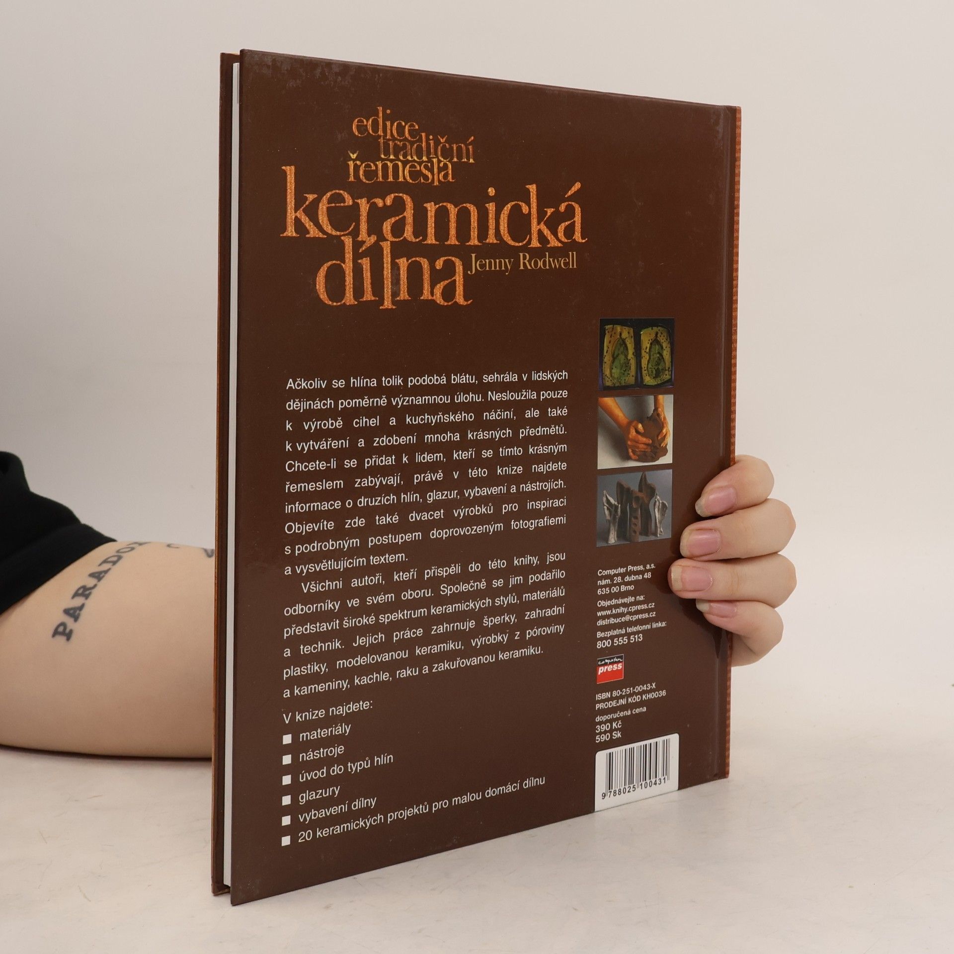 Jenny Rodwell Keramická dílna : 20 jedinečných keramických projektů pro malou domácí dílnu