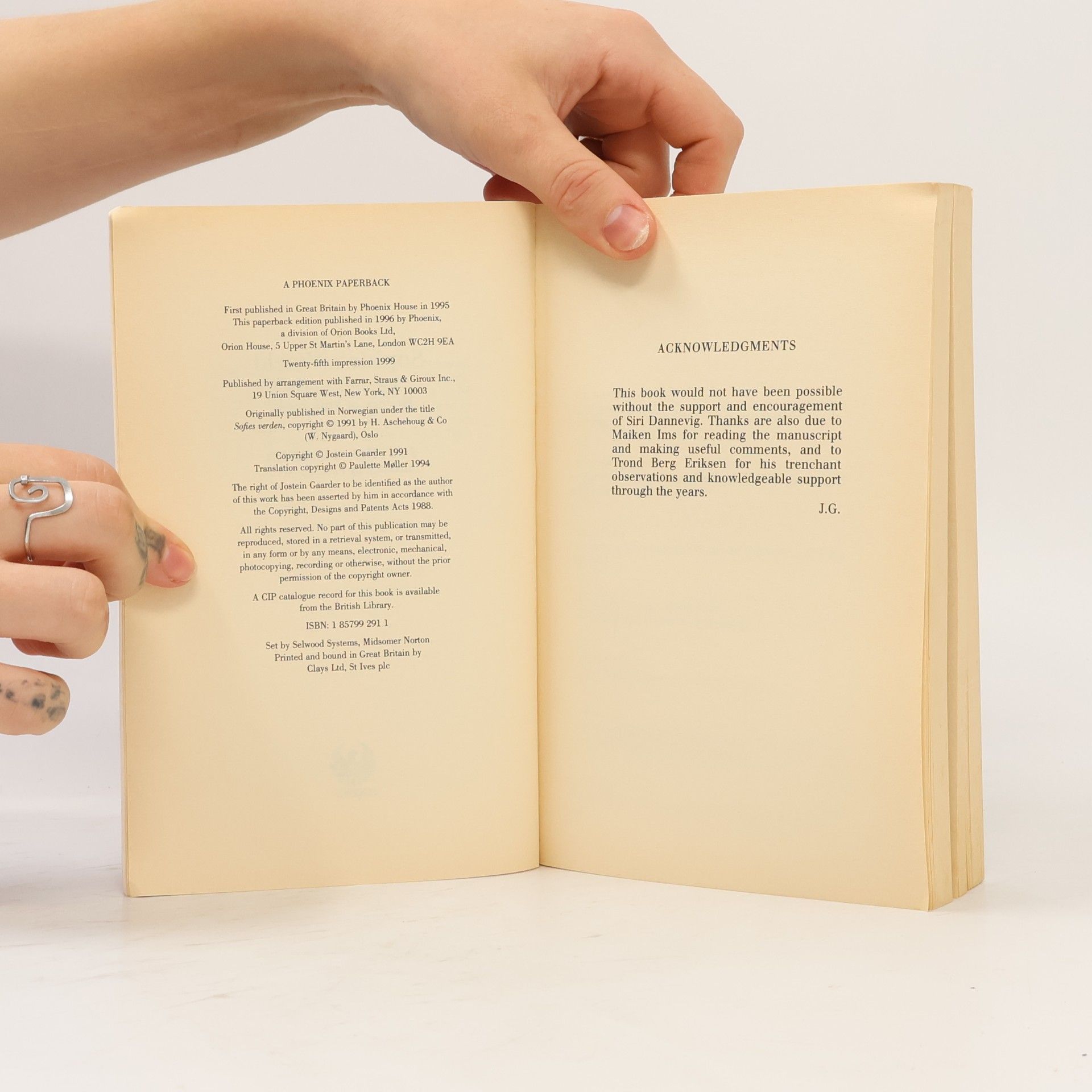 Jostein Gaarder Sophie's World