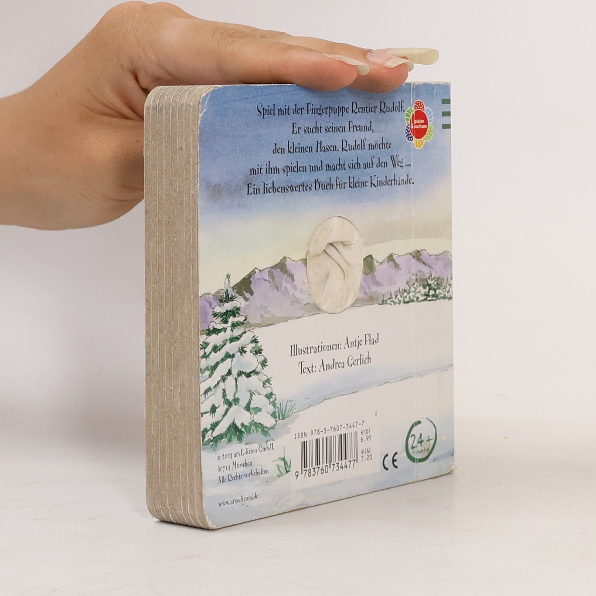 Antje Flad Mein Fingerpuppenbuch mit Rentier Rudolf