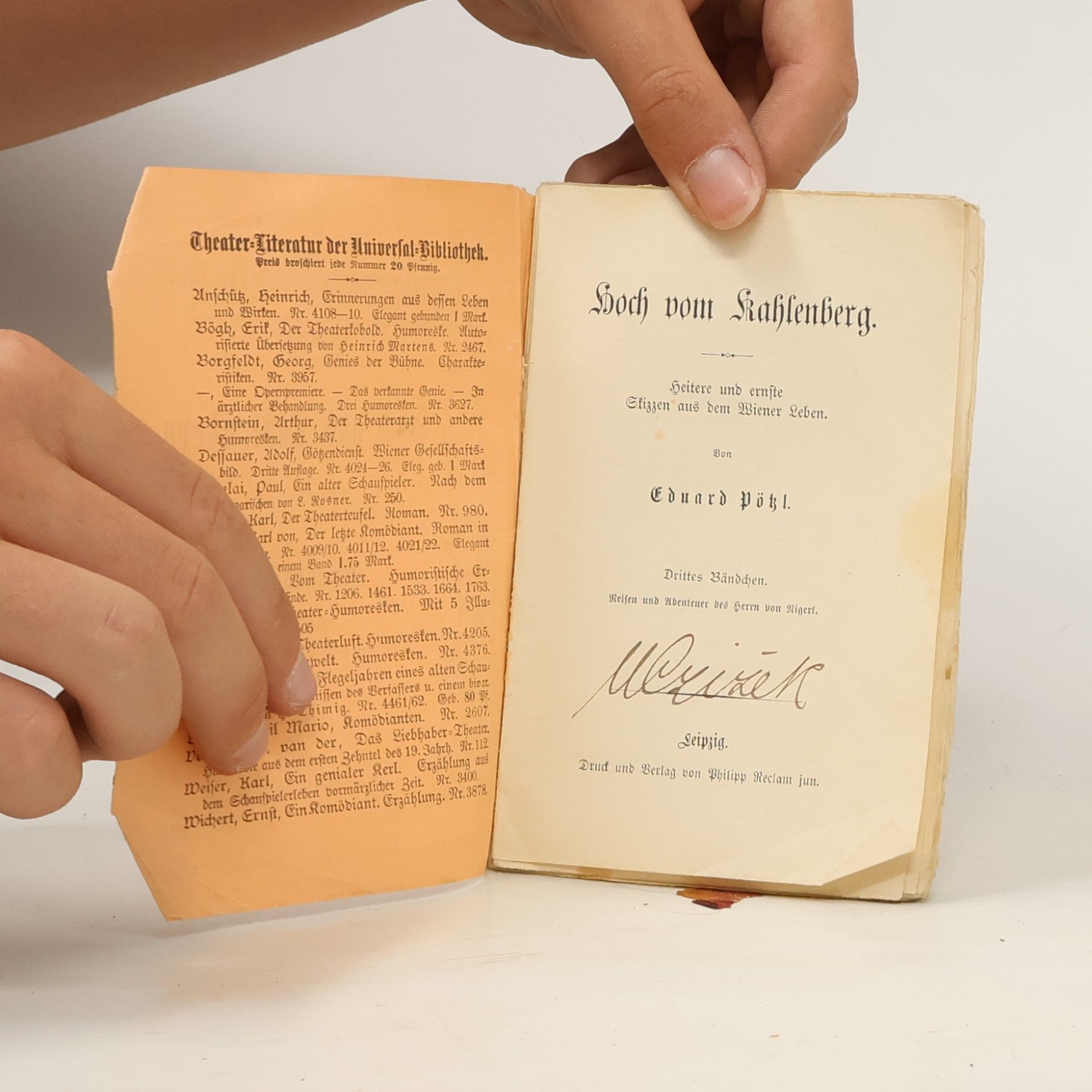 Eduard Pötzl Hoch vom Kahlenberg