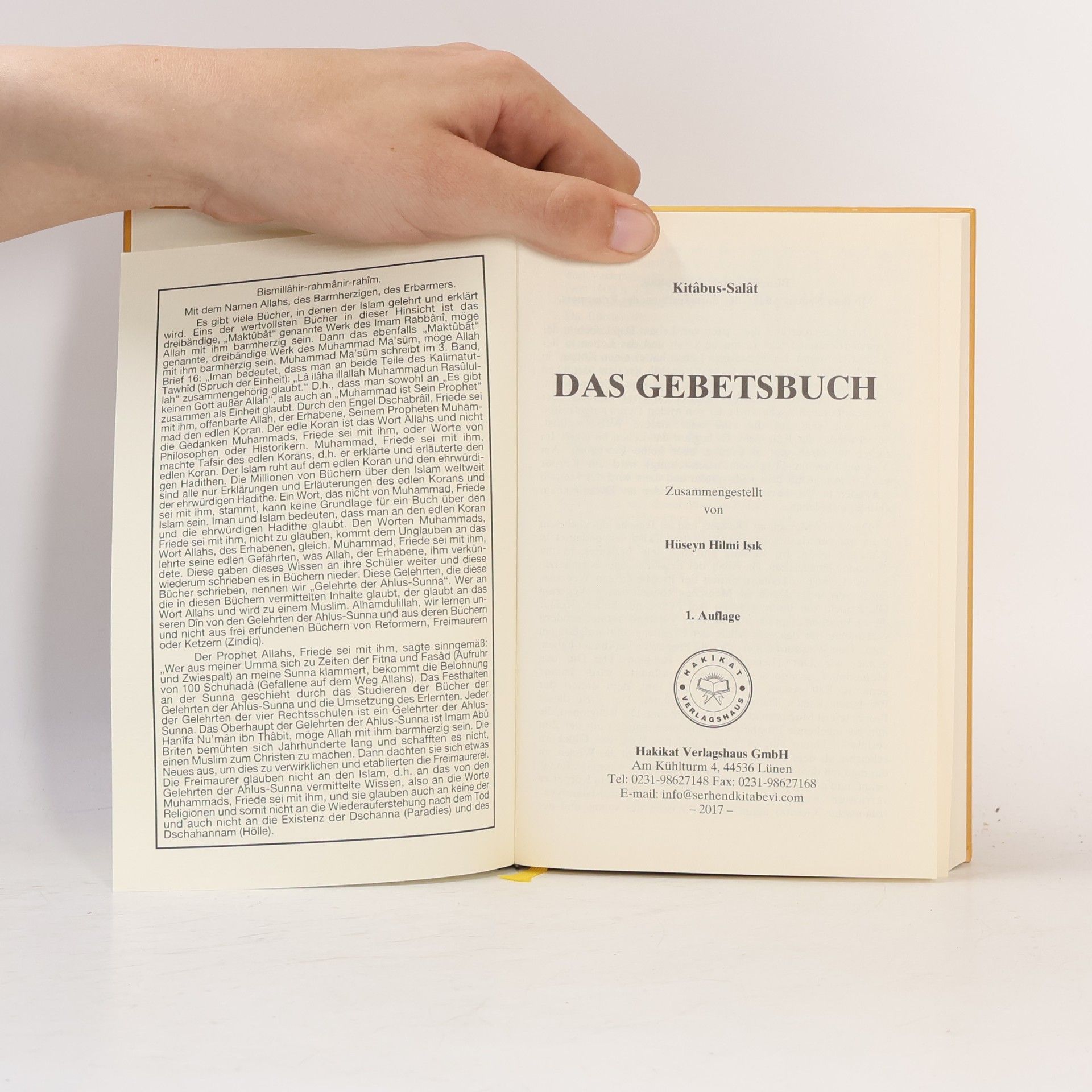 Hüseyin Hilmi Işık Das Gebetsbuch