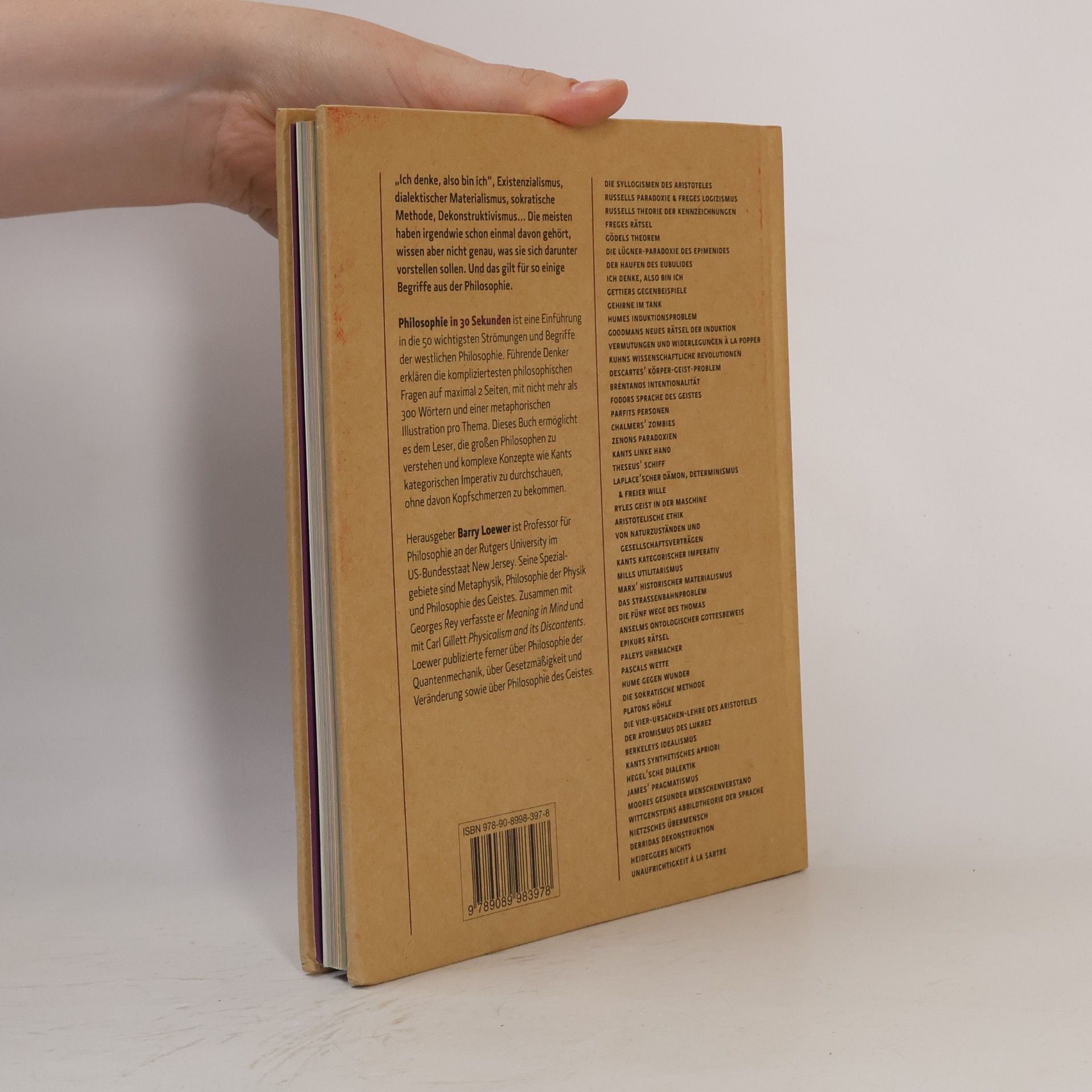 Barry Loewer Philosophie in 30 Sekunden: Die wichtigsten Strömungen aus der Geschichte der Weltanschauungen