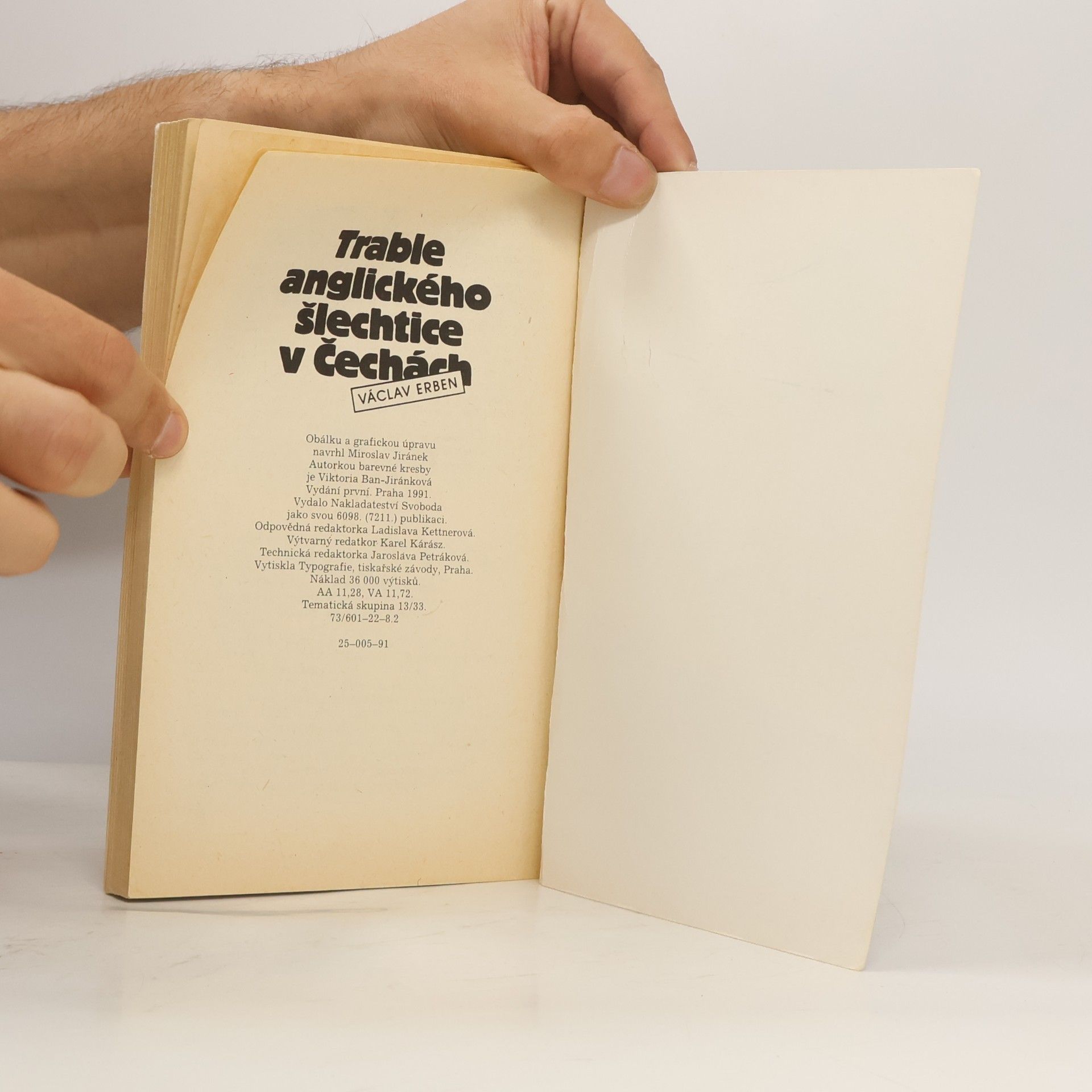 Václav Erben Trable anglického šlechtice v Čechách
