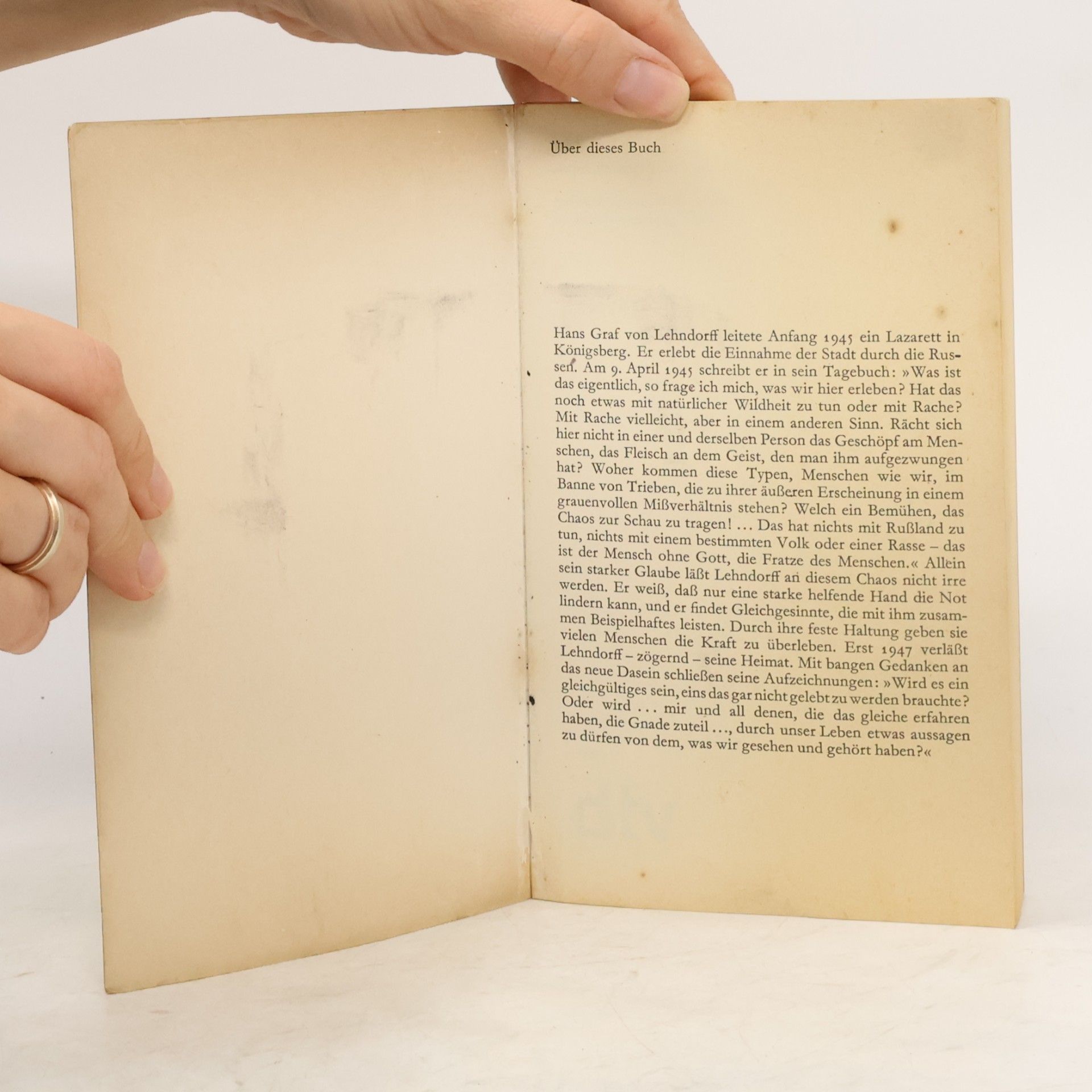Hans von Lehndorff Ostpreussischnes Tagebuch