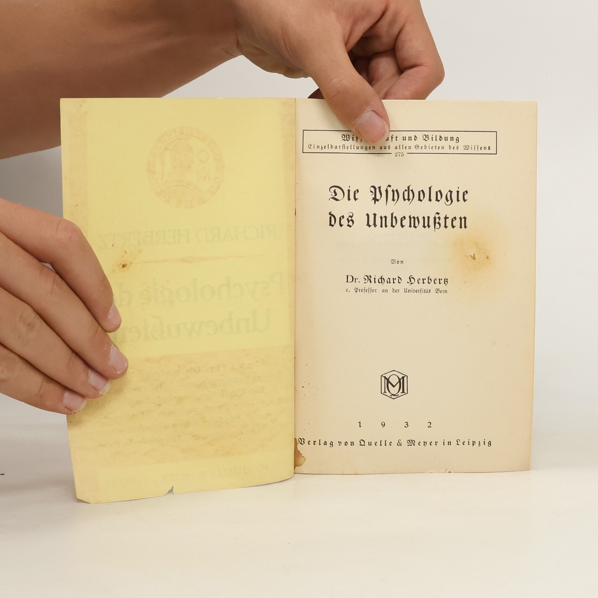 Richard Herbertz Die Psychologie des Unbewußten