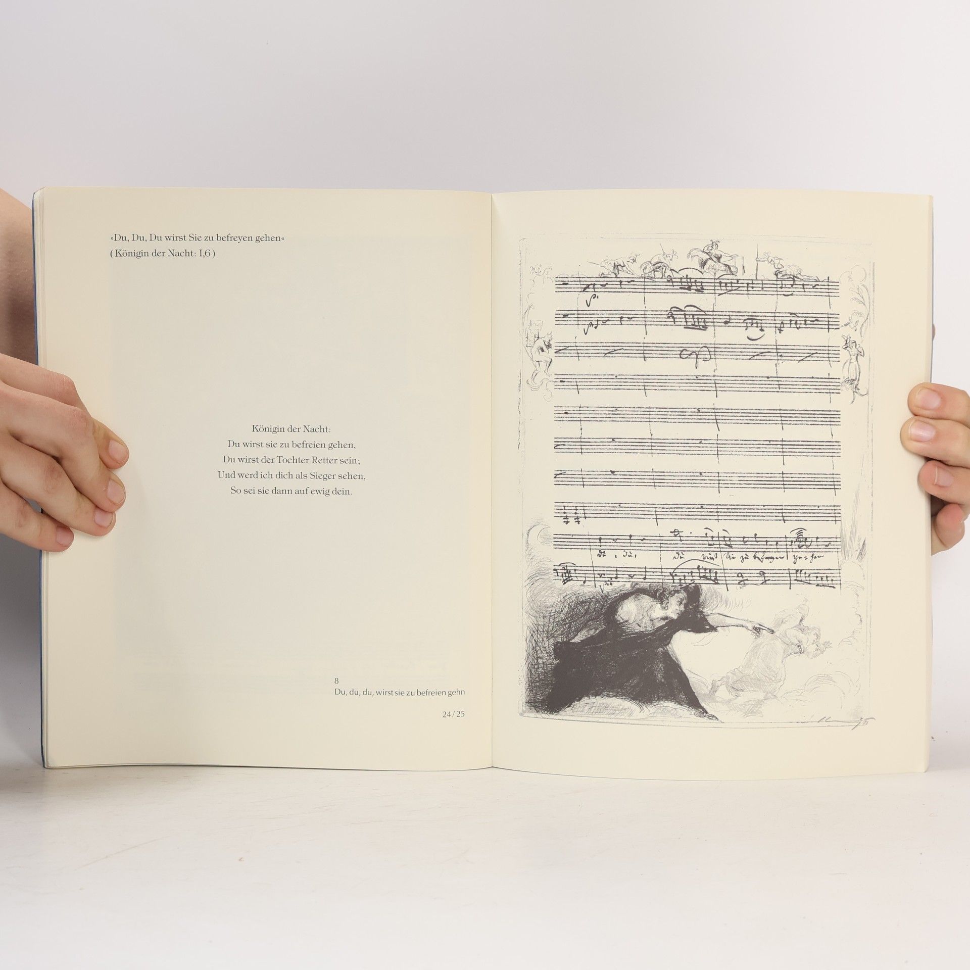 Max Slevogt Die Zauberflöte Randzeichnungen zu Mozarts Handschrift