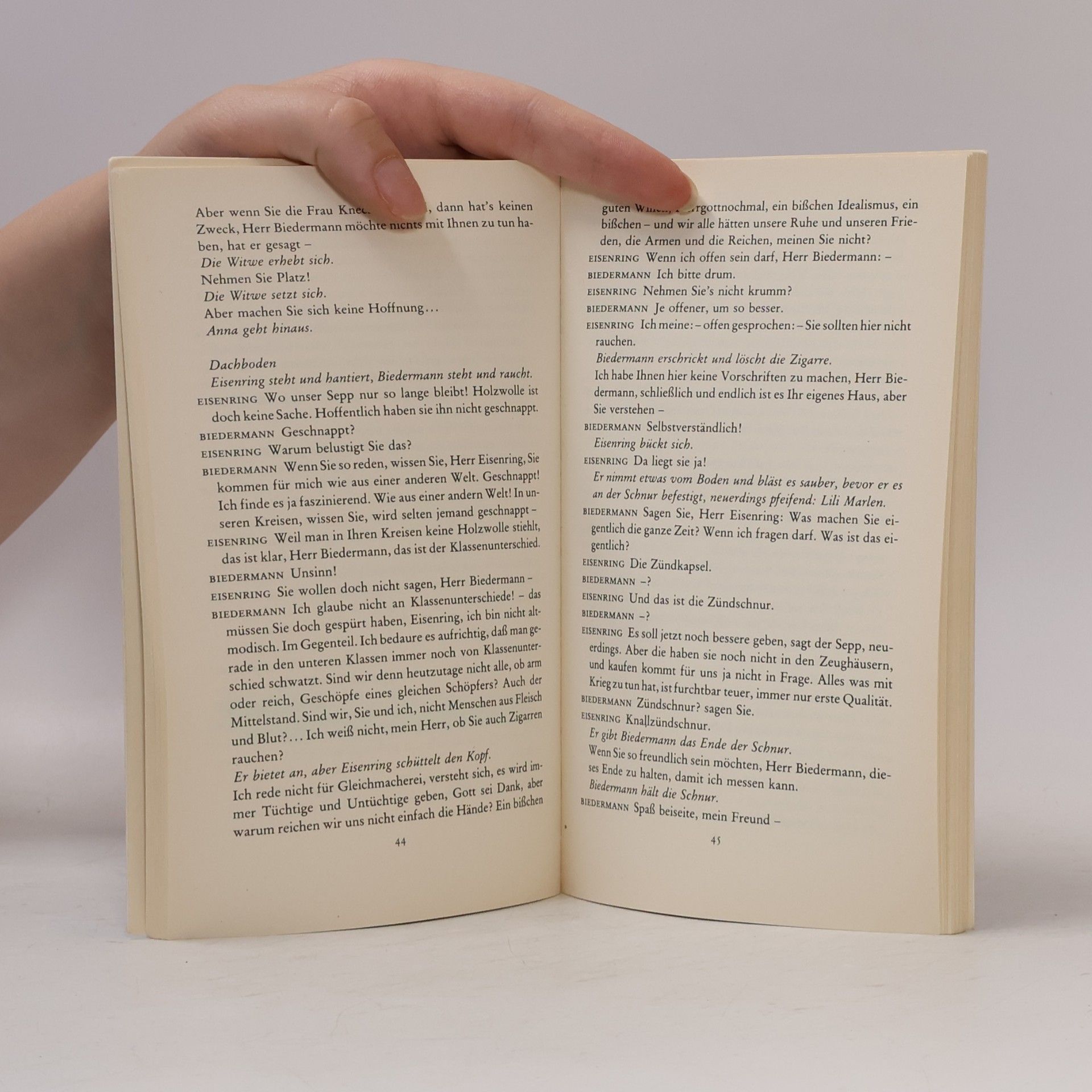 Max Frisch Biedermann und die Brandstifter