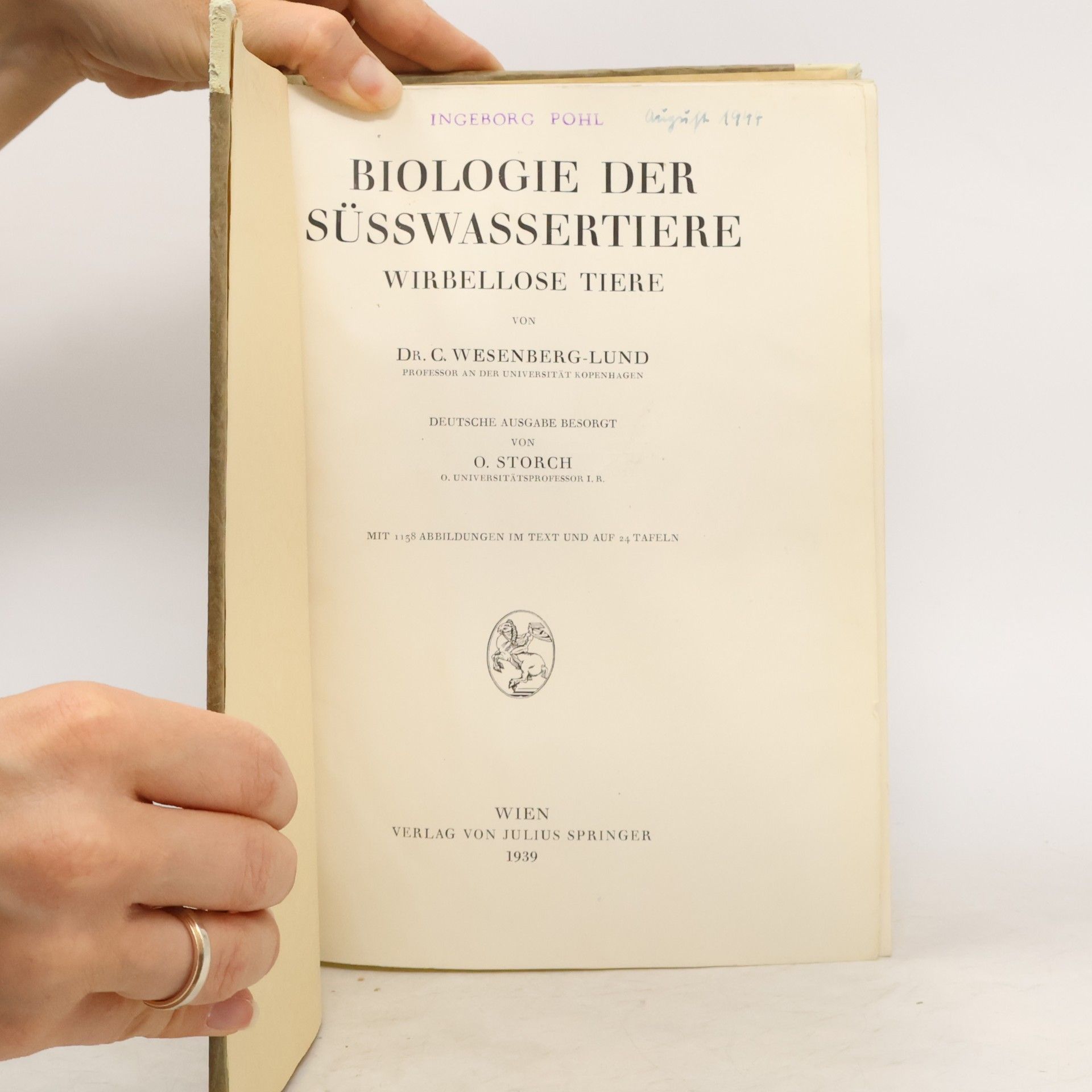 C. Wesenberg-Lund Biologie der Süsswassertiere