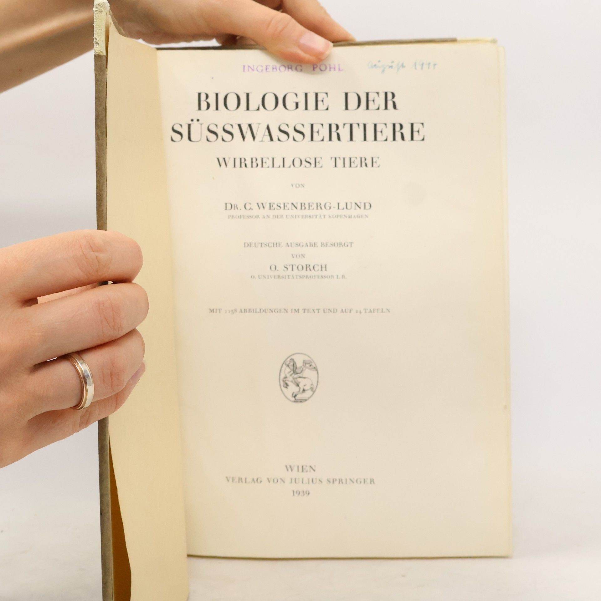 C. Wesenberg-Lund Biologie der Süsswassertiere