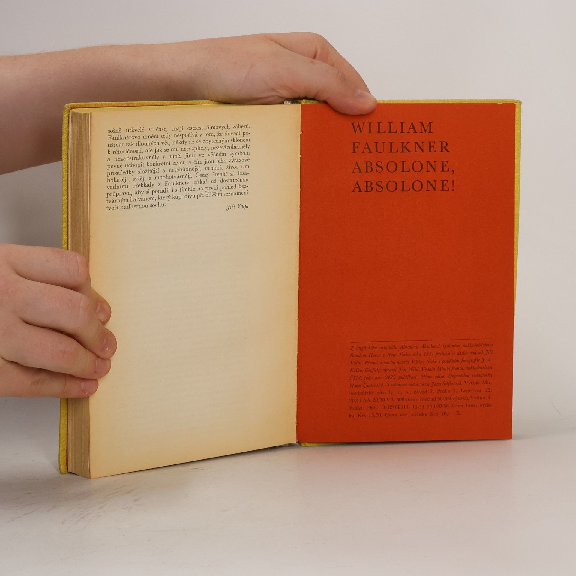 William Faulkner Absolone, Absolone!