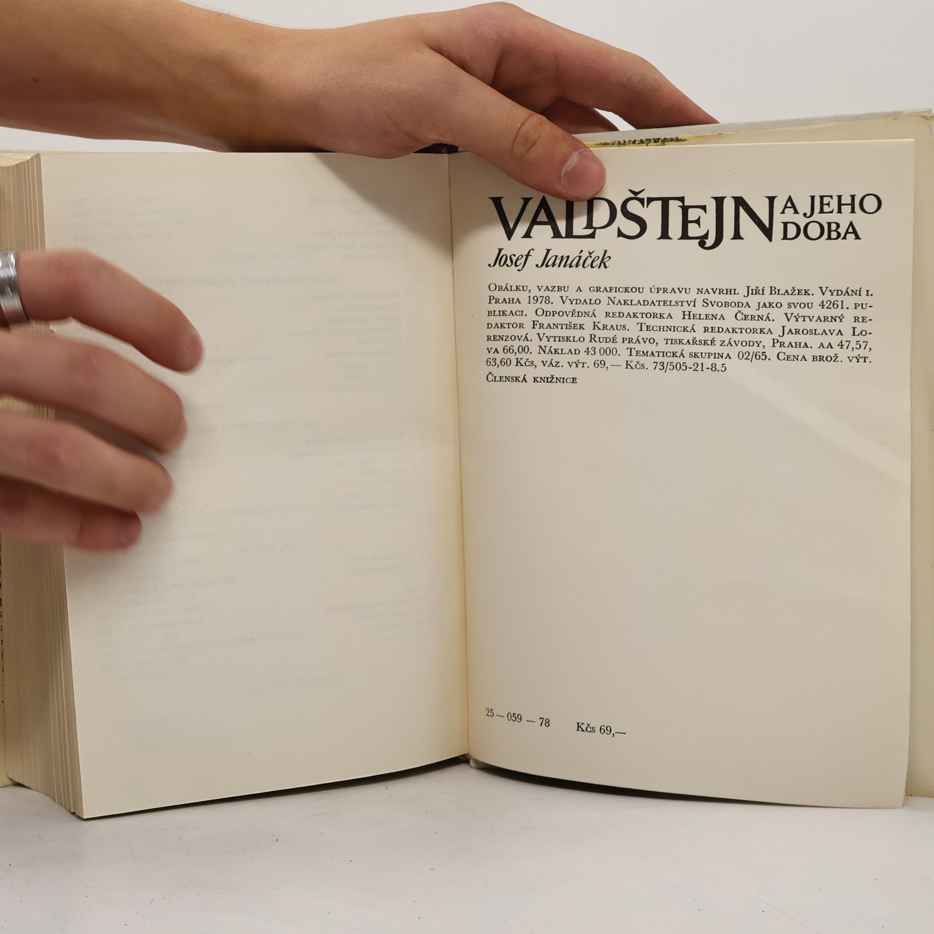 Josef Janáček Valdštejn a jeho doba