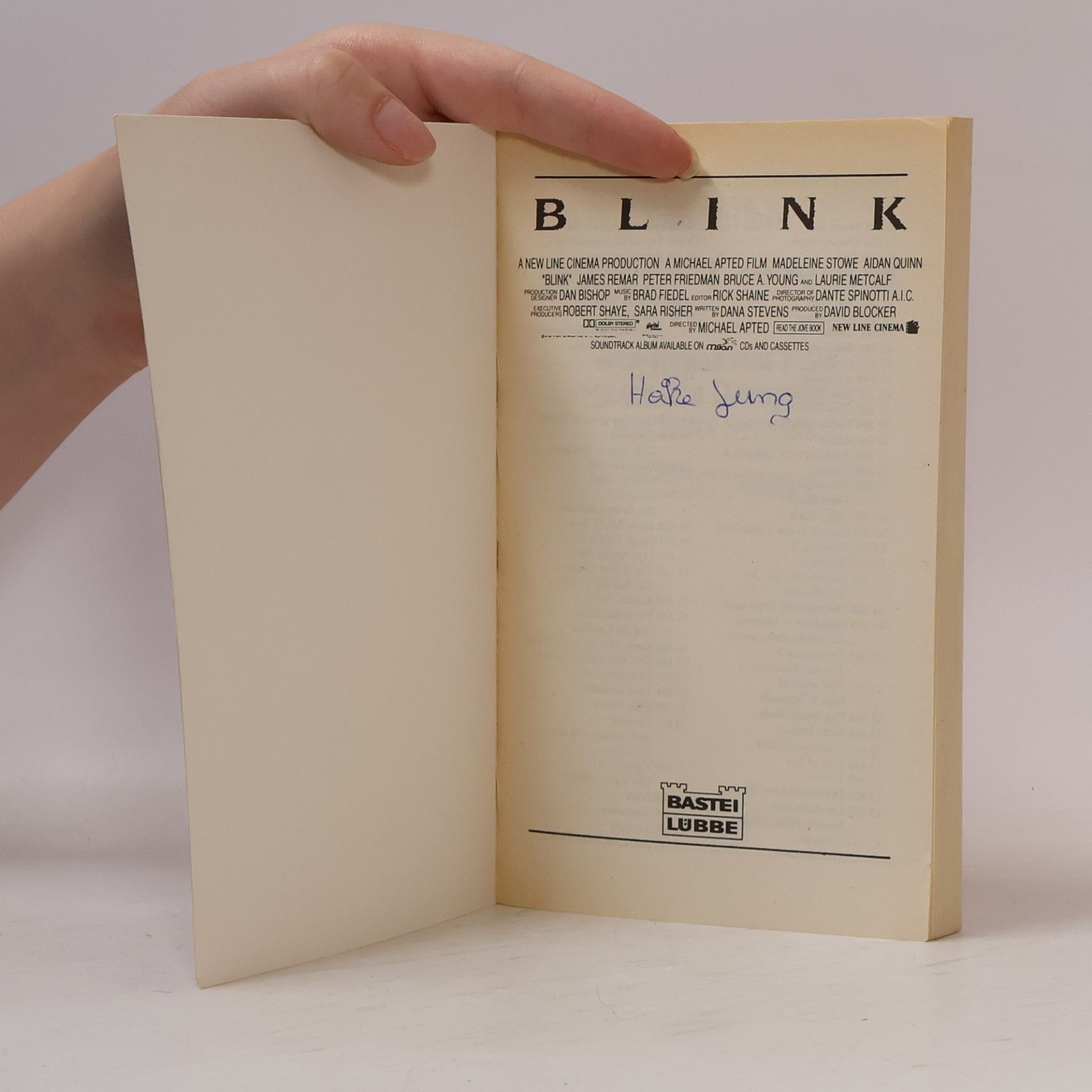 Tom Philbin Blink. Roman zum Film n. d. Drehbuch v. Dana Stevens