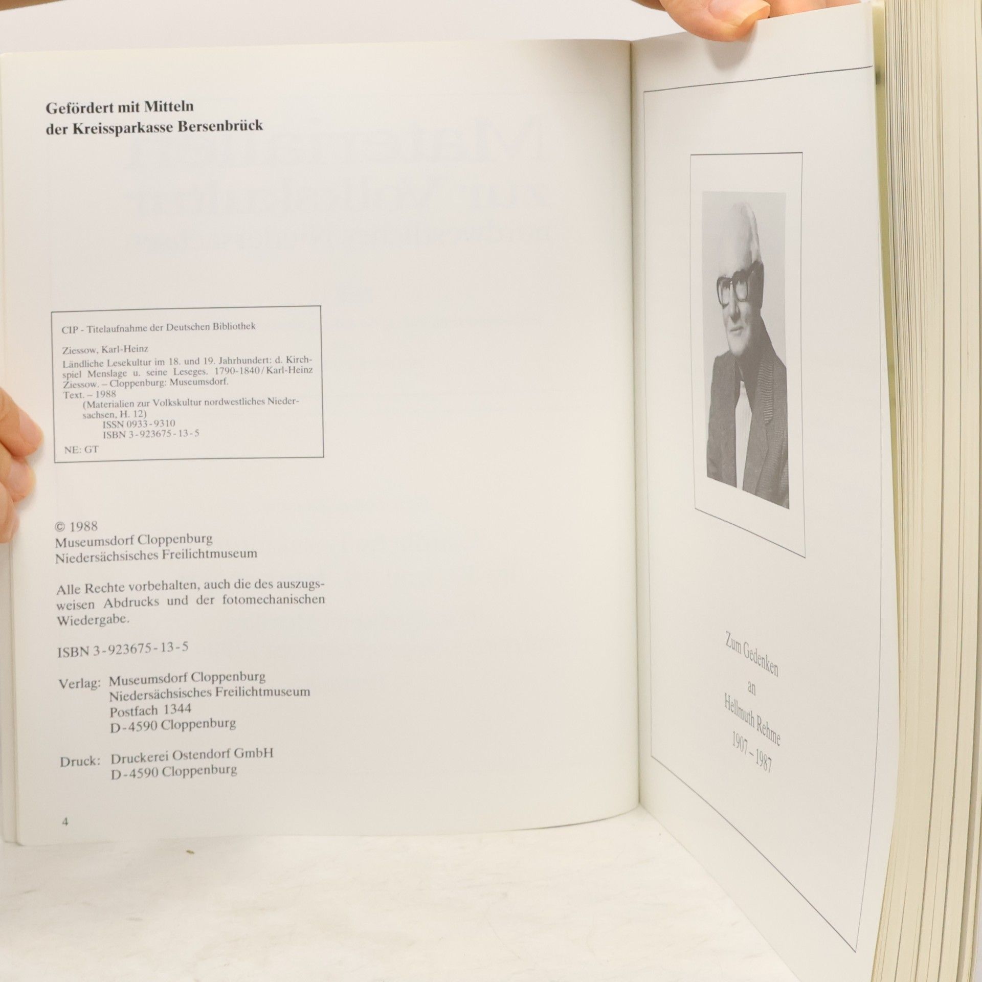 Karl Heinz Ziessow Ländliche Lesekultur im 18. und 19. Jahrhundert