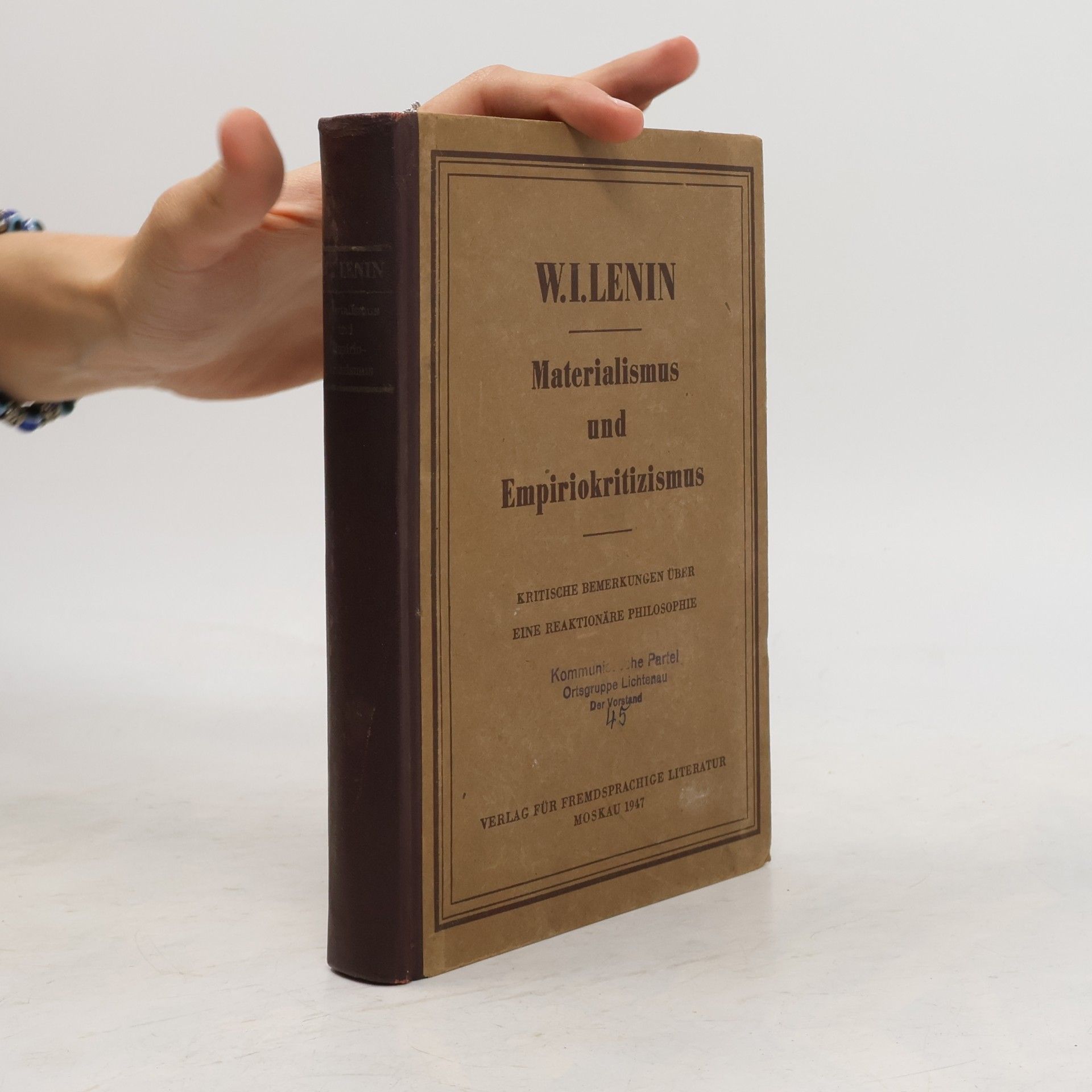 Vladimir Iljič Lenin Materialismus und Empiriokritizismus