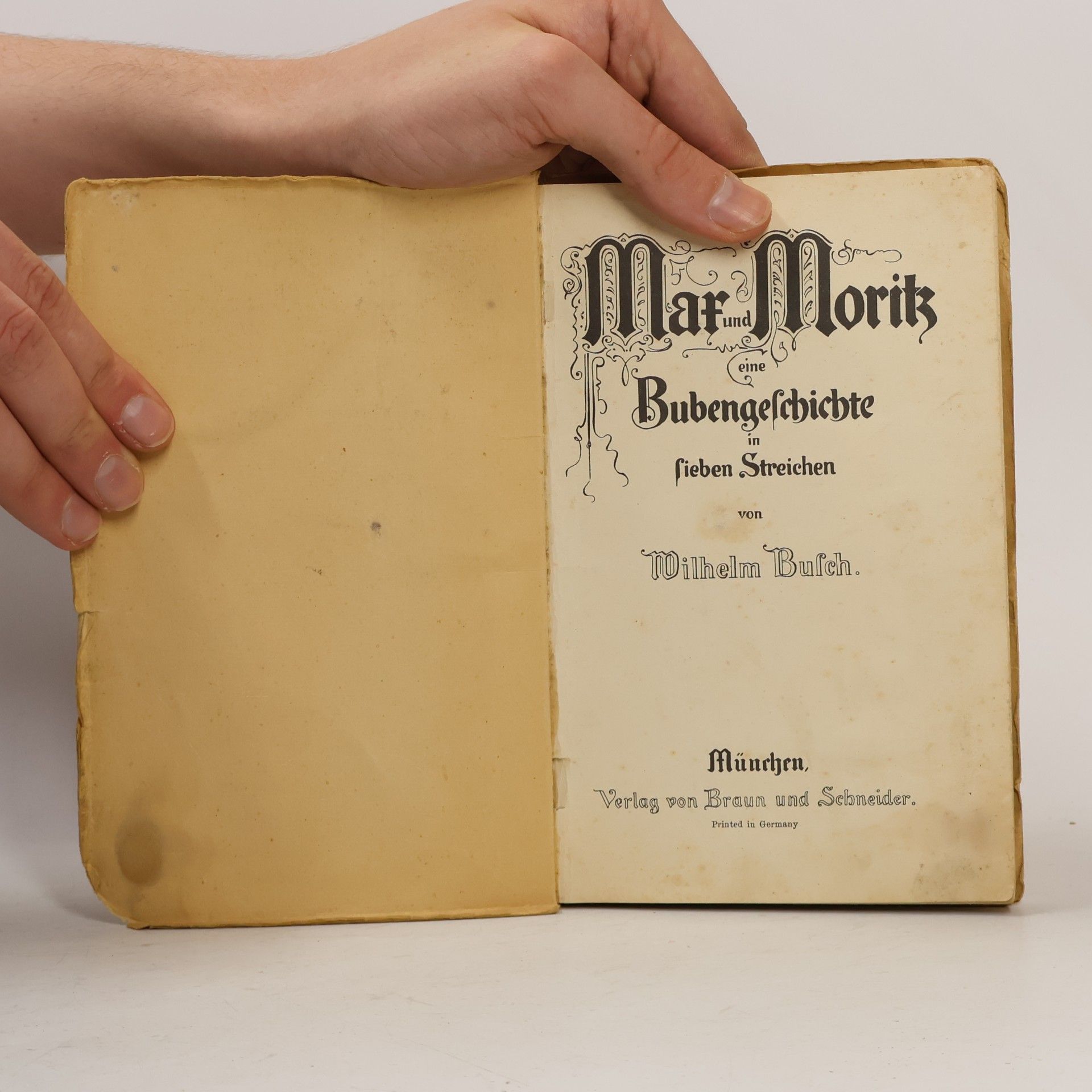 Wilhelm Busch Mar und Moritz eine Bubengeschichte in sieben Streichen