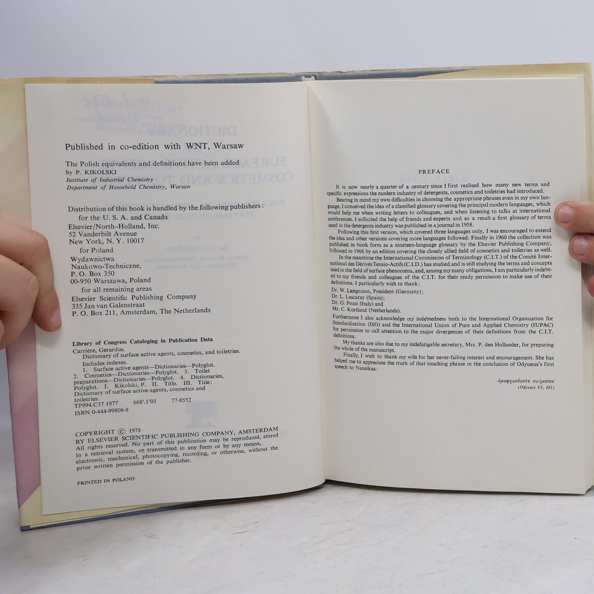 Gerardus Carrière Dictionary of Surface Active Agents, Cosmetics and Toiletries