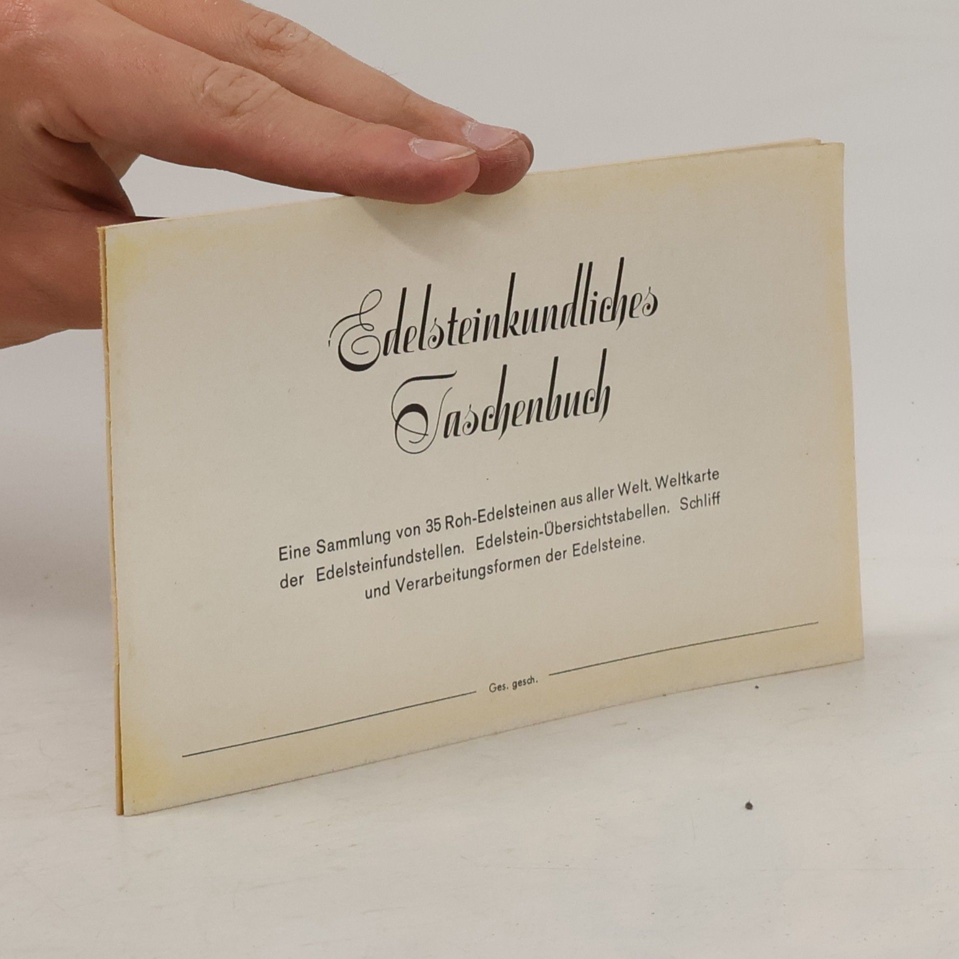 kolektiv Edelsteinkundliches Taschenbuch