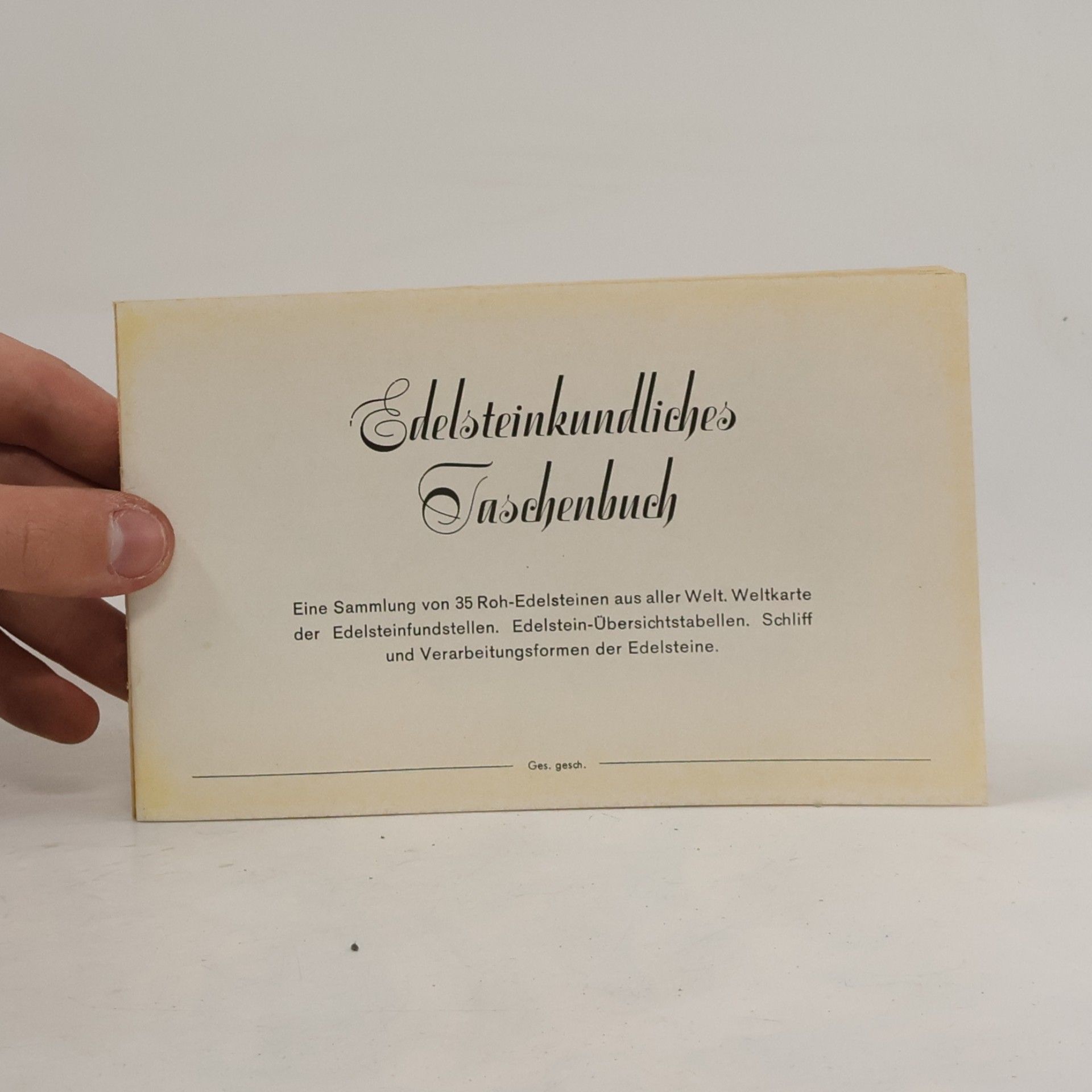 kolektiv Edelsteinkundliches Taschenbuch