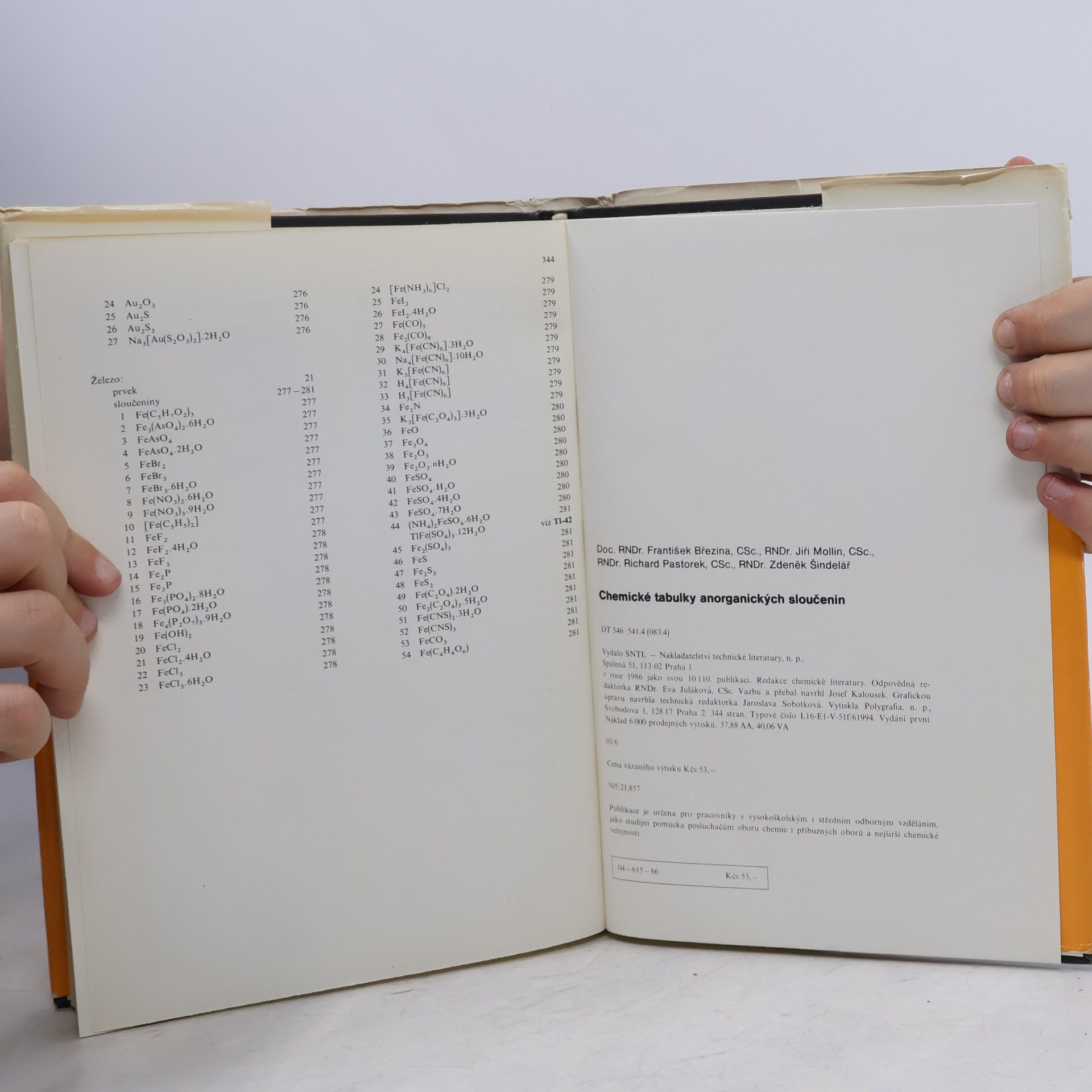 Collectif d'auteurs Chemické tabulky anorganických sloučenin