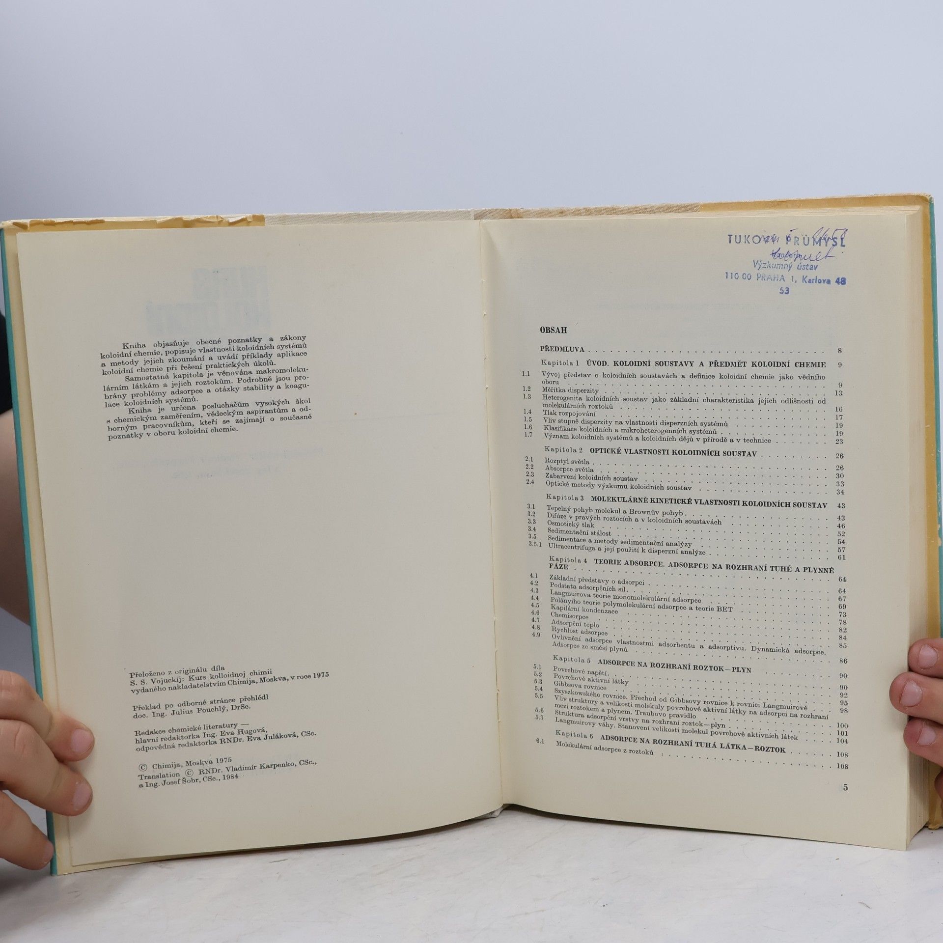 Sergej S. Vojuckij Kurs koloidní chemie