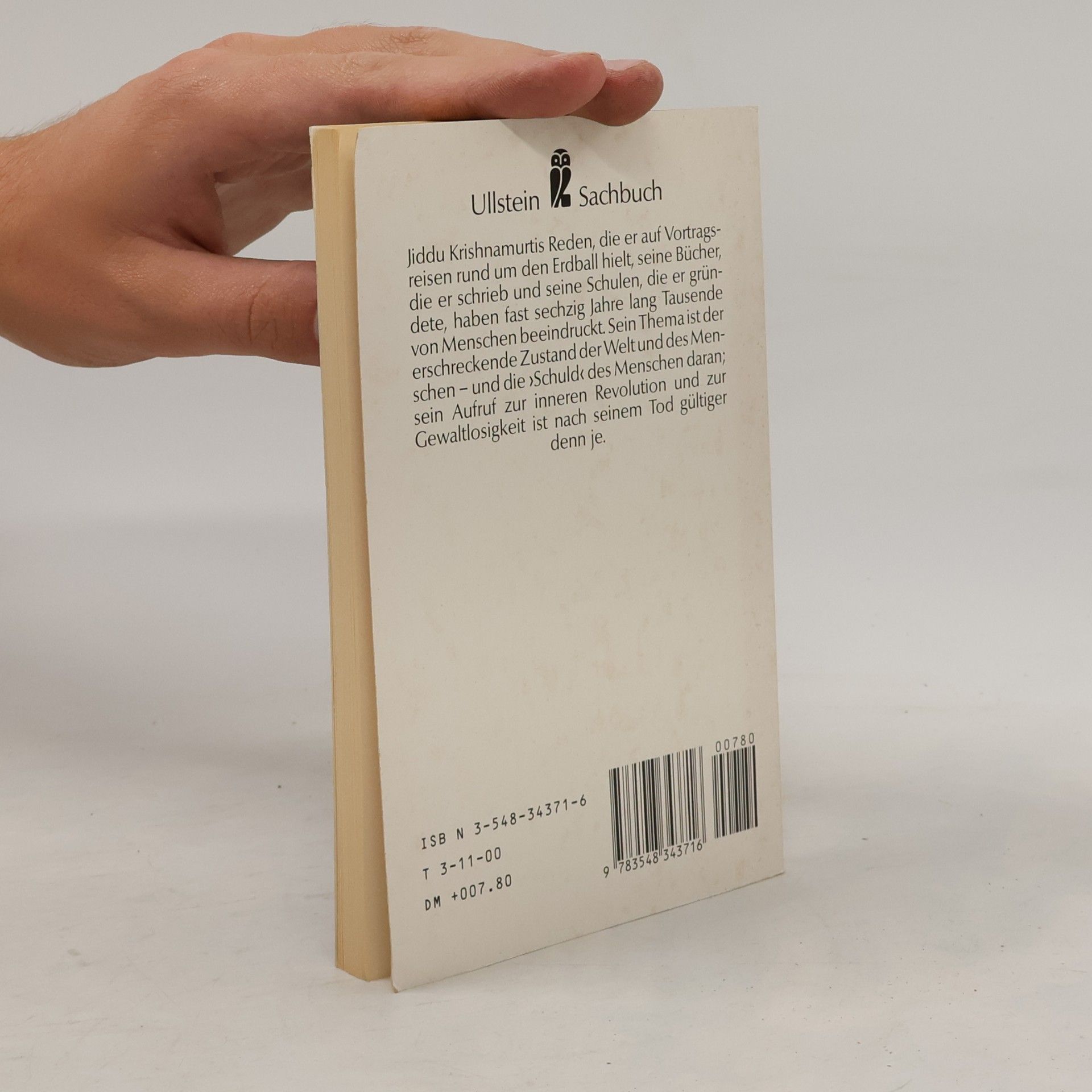 Jiddu Krishnamurti Aus dem Schatten in den Frieden