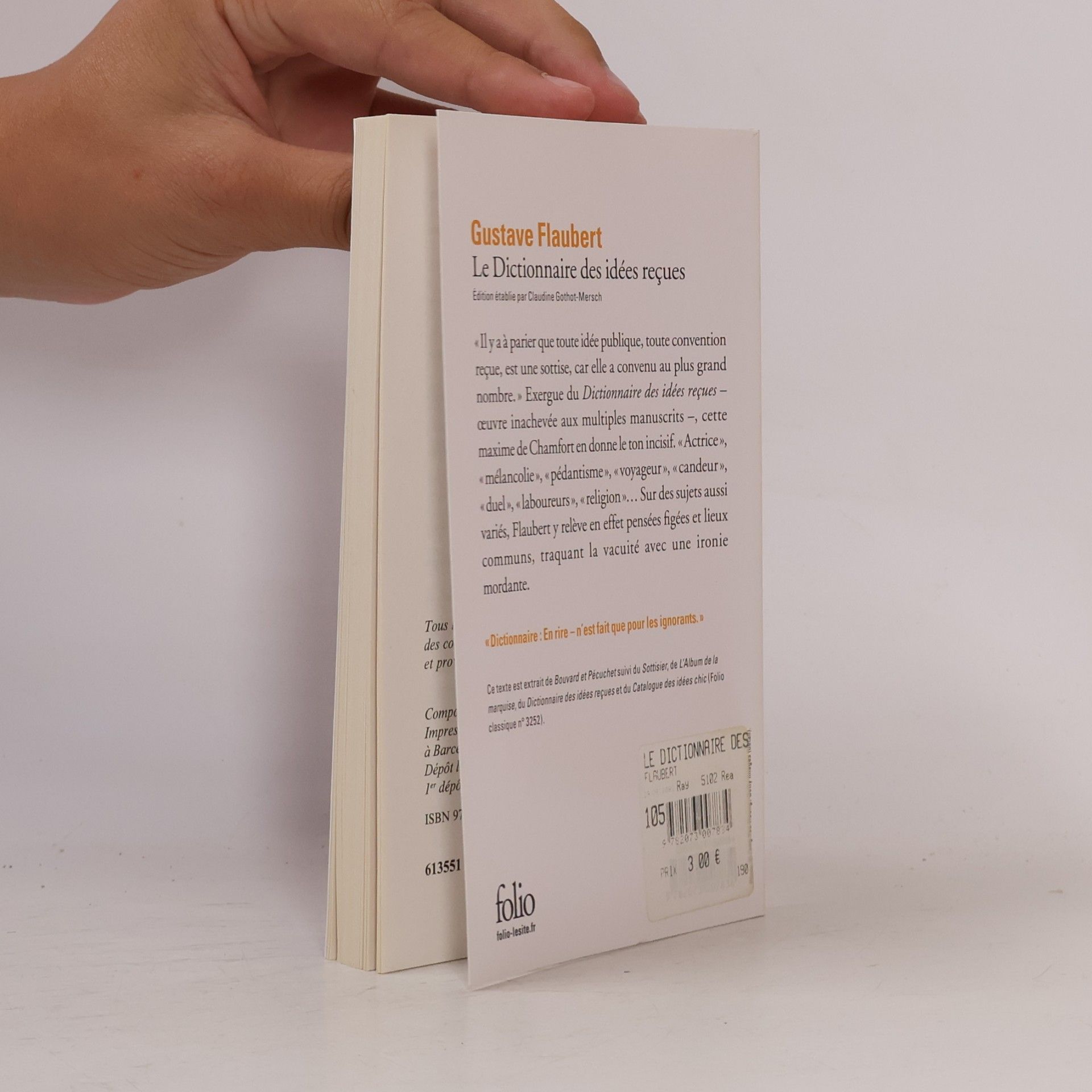 Claudine Gothot-Mersch Folio: Le Dictionnaire des idées reçues