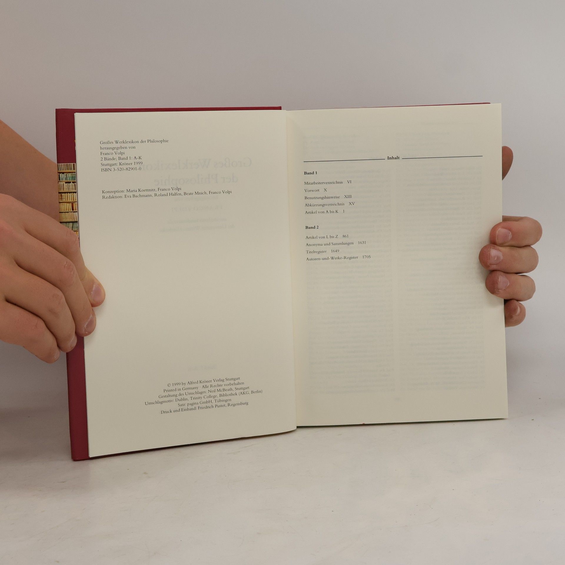 Franco Volpi Großes Werklexikon der Philosophie Band 1