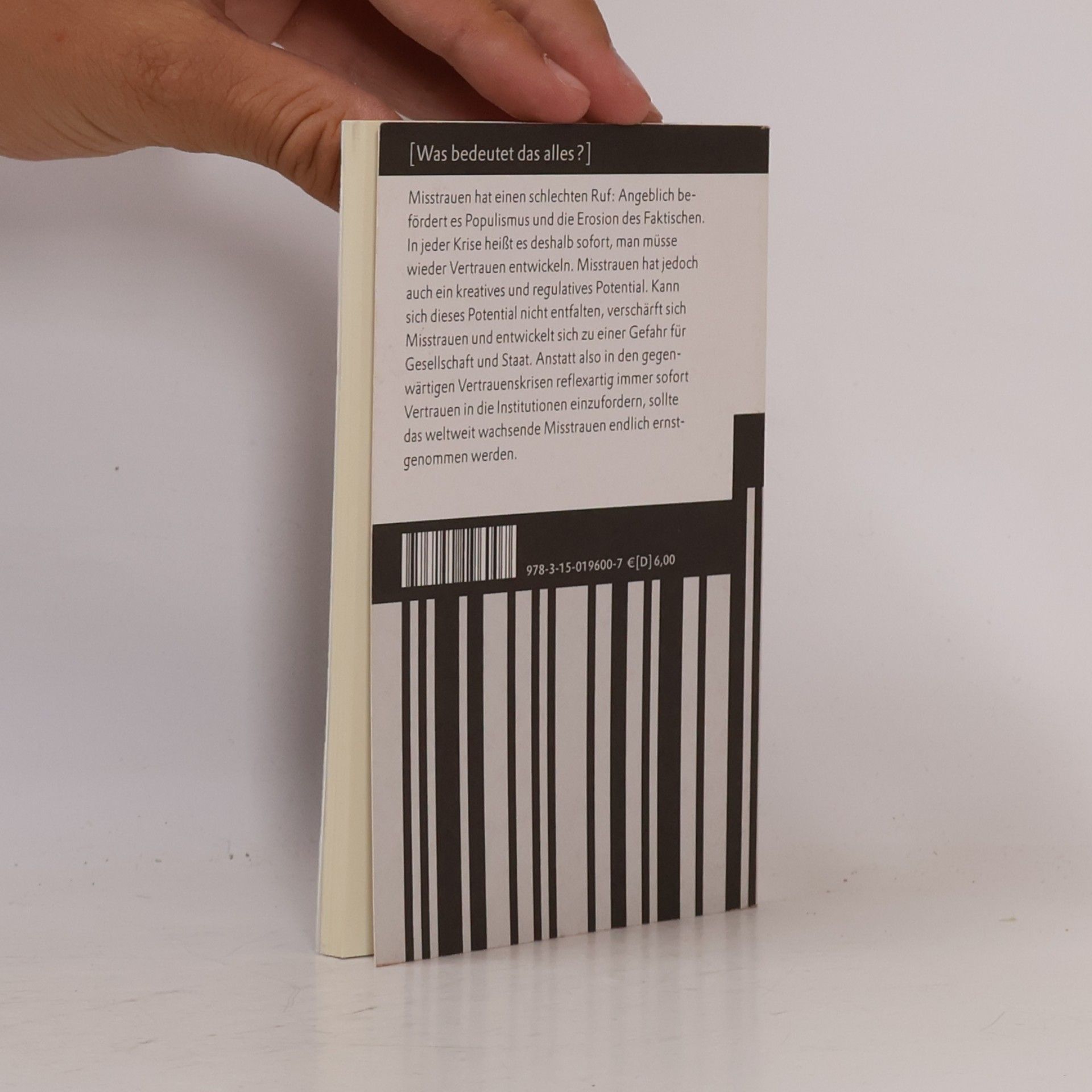 Florian Mühlfried Reclams Universal-Bibliothek - 19600: Misstrauen